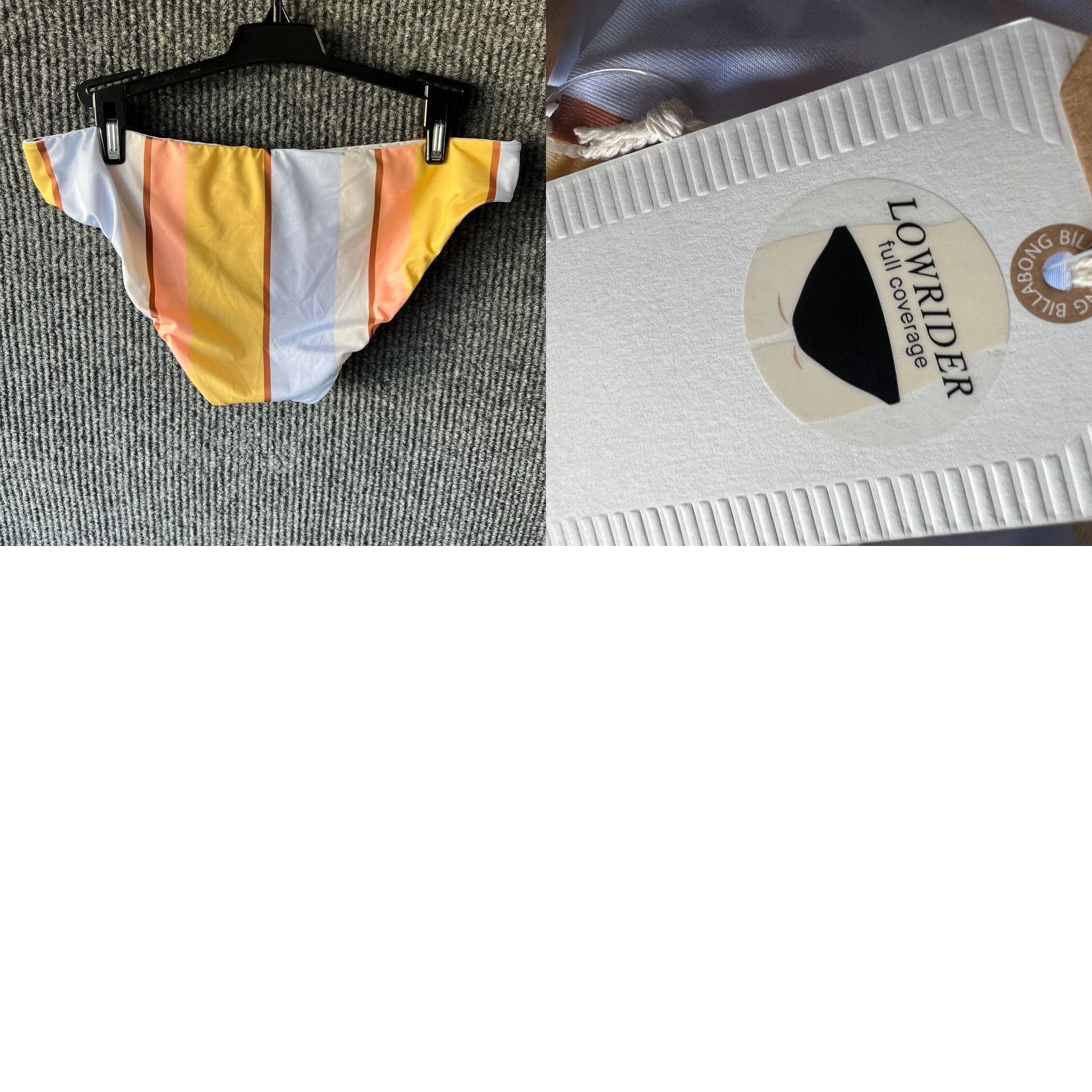 Billabong Billabong Reversible Bikini Bottom Womens Large White Multicolor Hipster Lowrider Beach Bathing Suit Pattern Striped Size L Color Multicolor Size 36" / US 14 / IT 50 - 8 Thumbnail
