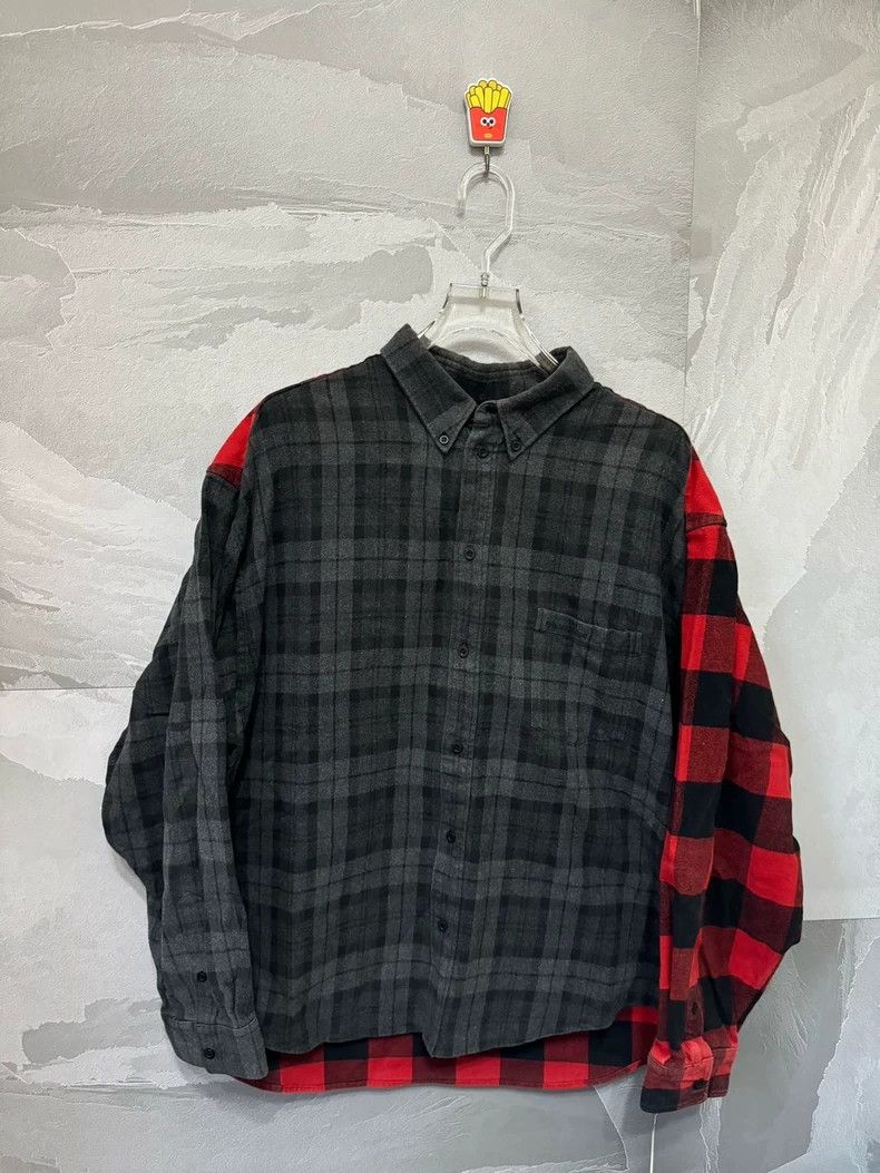 Balenciaga Balenciaga size 39 Two-tone plaid flannel wool-paneled lon Size US XXS / EU 40 - 5 Thumbnail