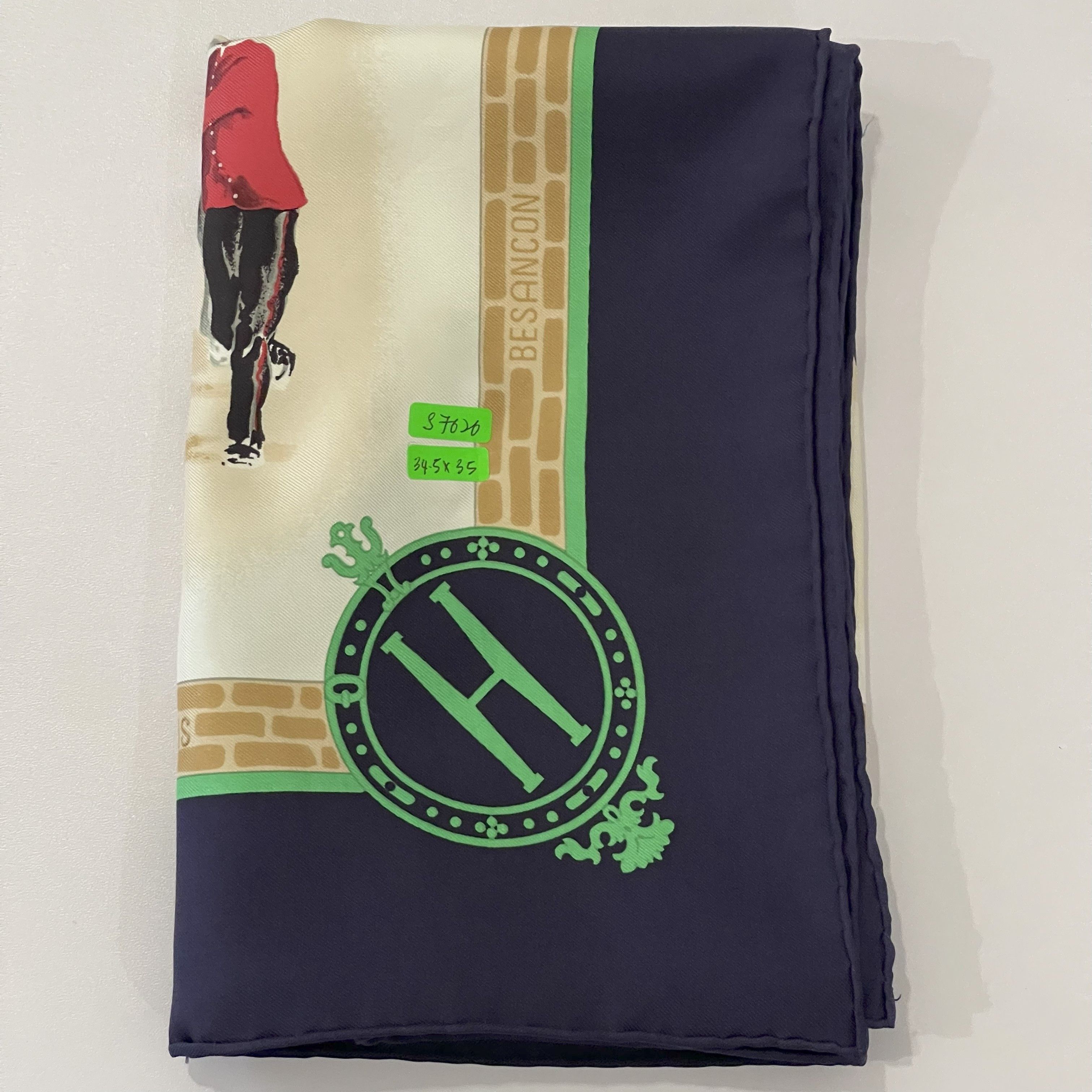 Hermes Vintage Authentic Hermès Silk LES HARAS NATIONAUX -S7020 Size ONE SIZE - 10 Thumbnail