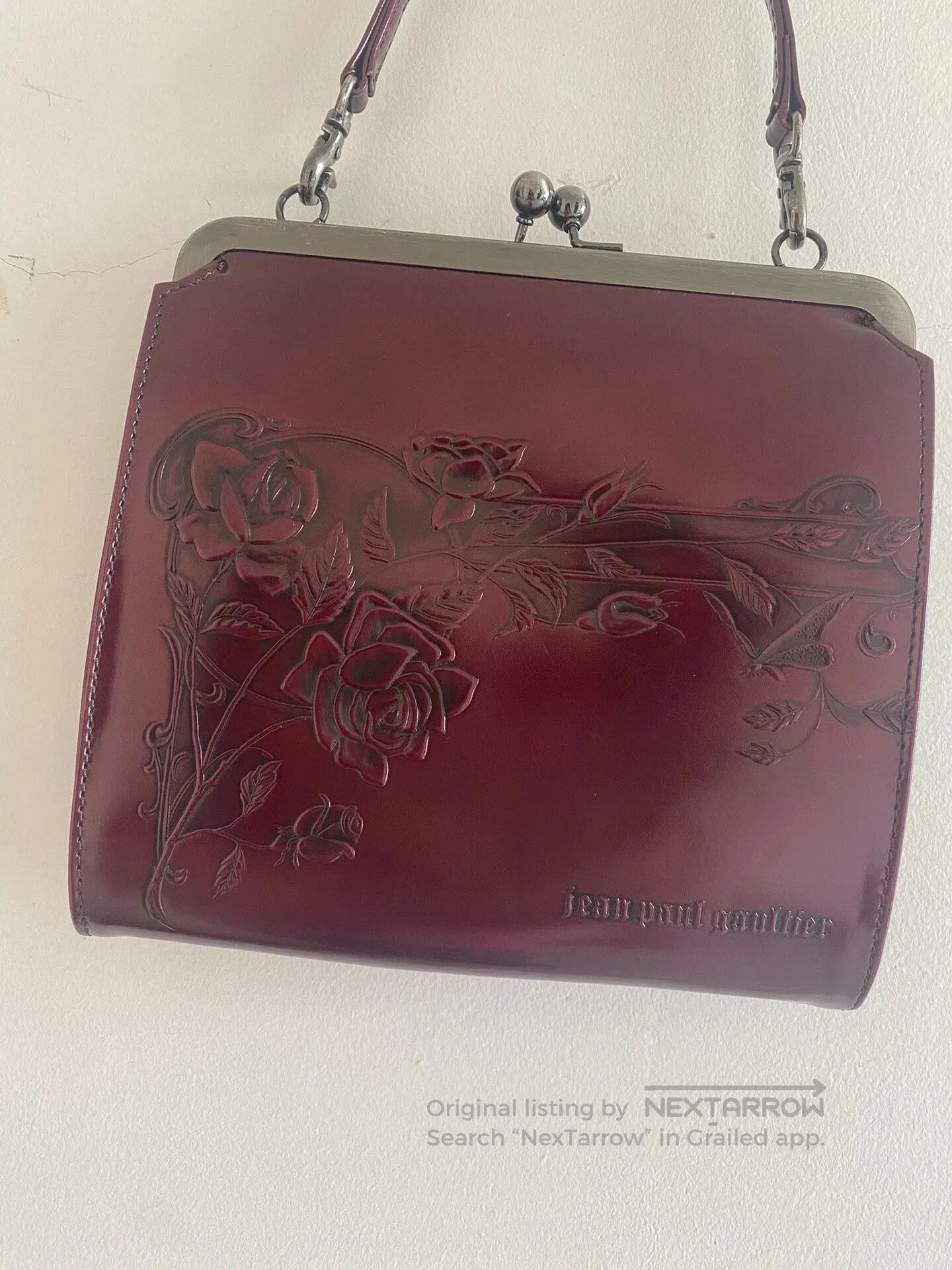 Vivienne Westwood jean paul gaultier burgundy flower handbag. Size ONE SIZE - 2 Thumbnail
