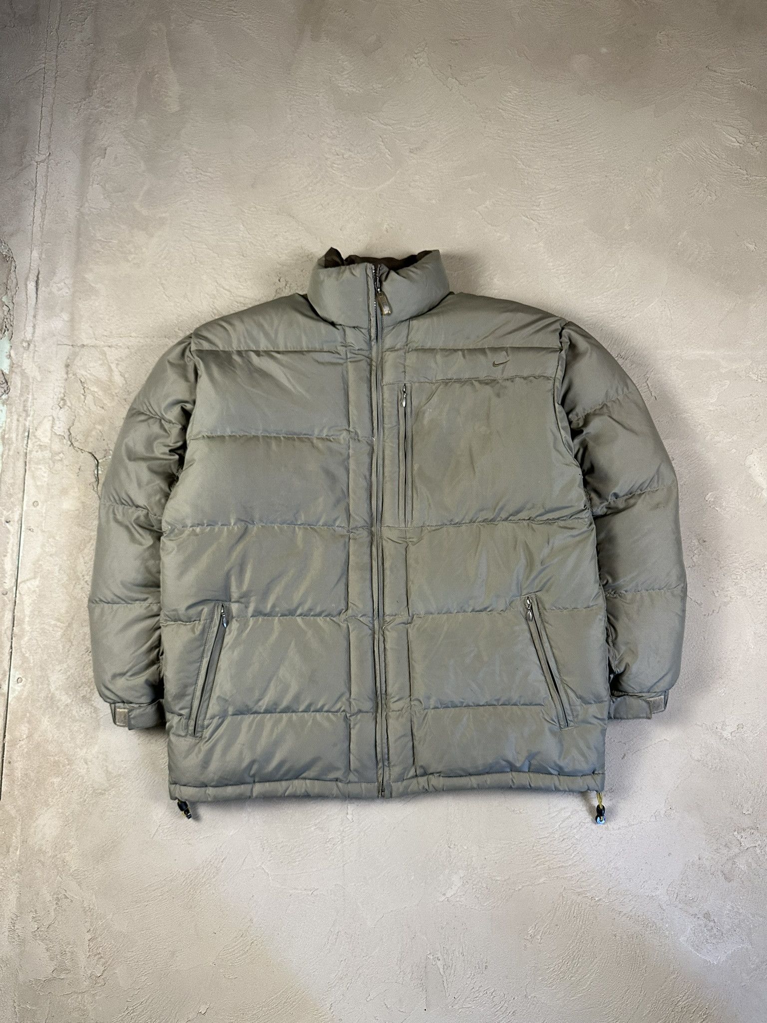 Nike 00s Khaki Nike Down Puffer Boxy Vintage Jacket Size US XL / EU 56 / 4 - 1 Thumbnail