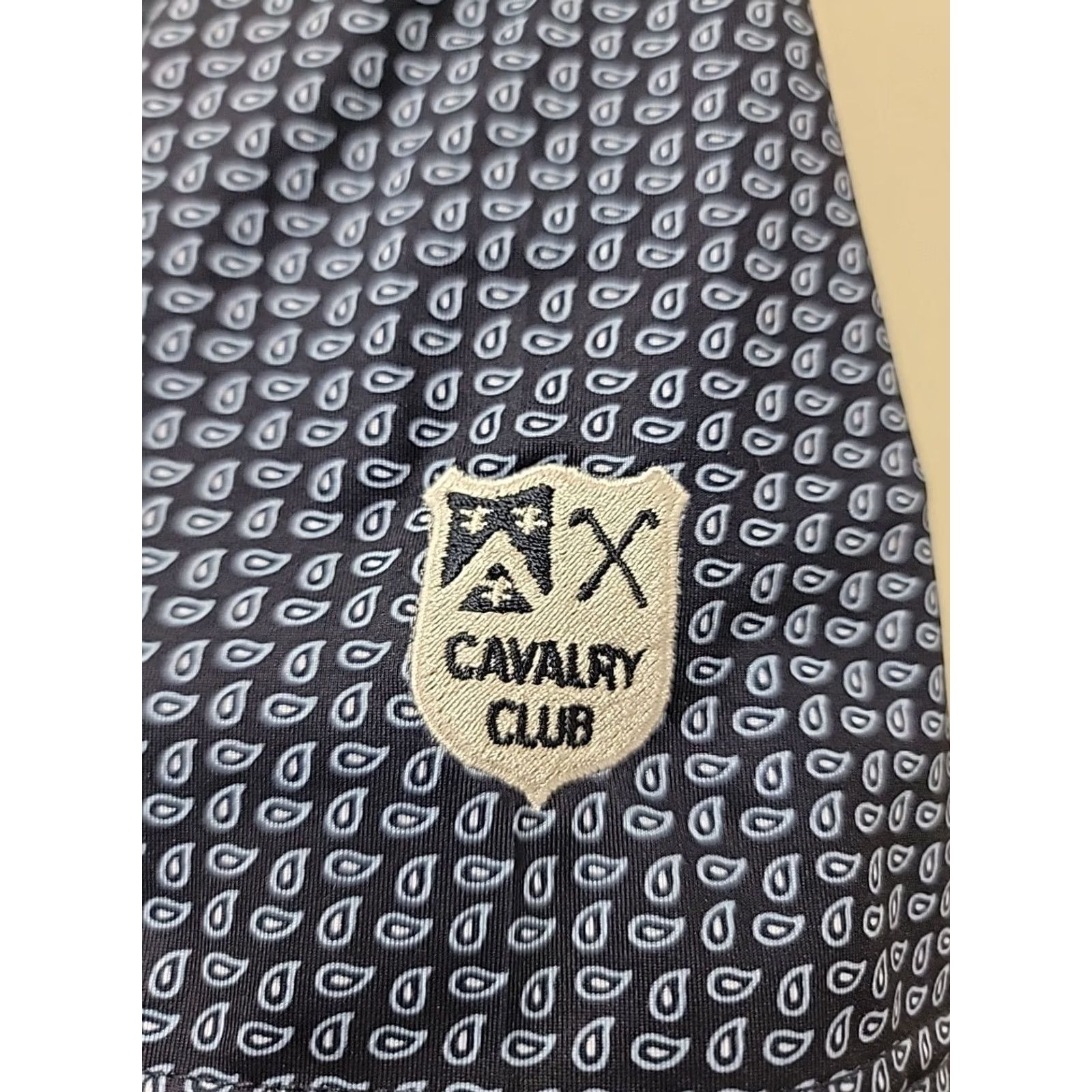 Footjoy FootJoy Polo Shirt Mens XL Blue Paisley Club Cavalry Golf Short Sleeve Collared Shirt Size US XL / EU 56 / 4 - 2 Thumbnail