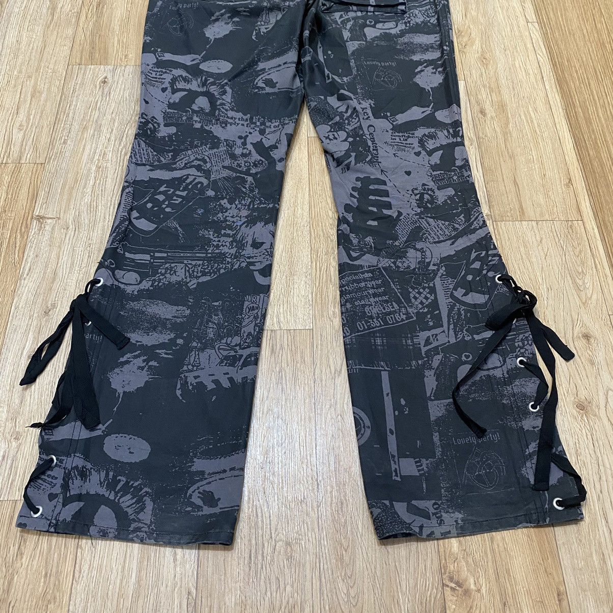 Hysteric Glamour 2000s Ba-Tsu Club Punk Style Bottom Lace Printed Pants Size US 32 / EU 48 - 8 Thumbnail