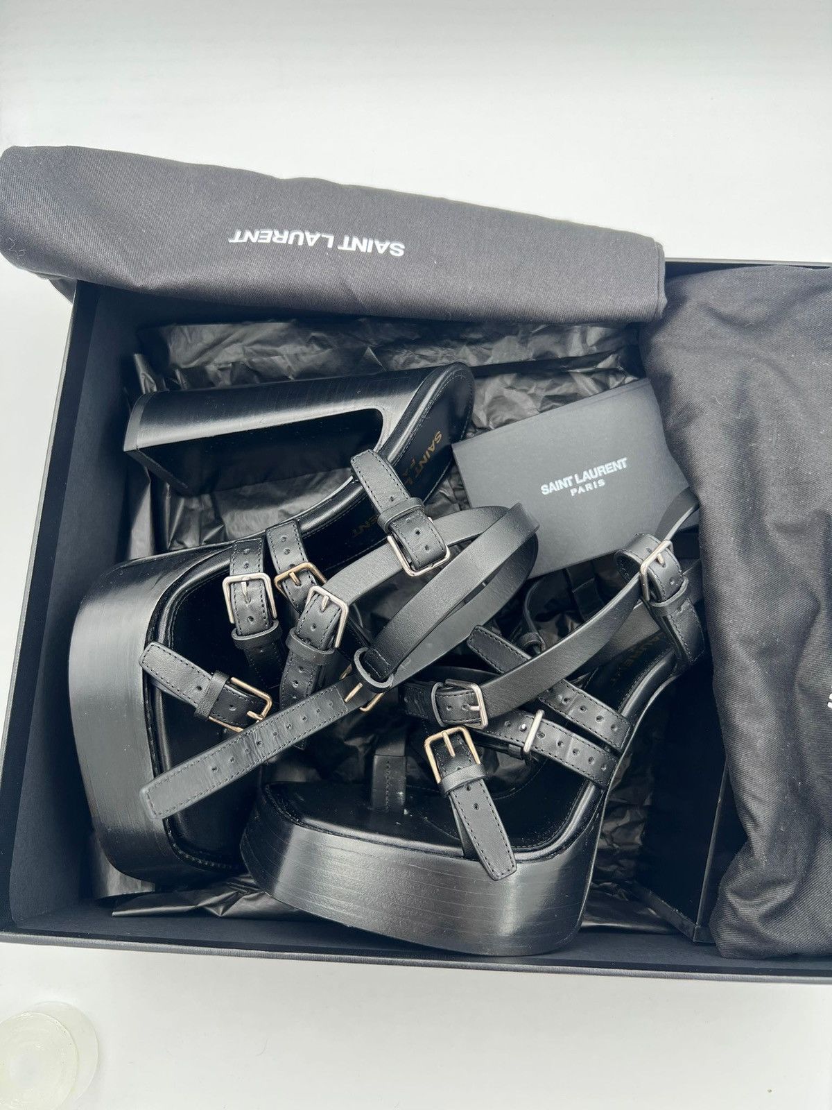 Saint Laurent Paris New Saint Laurent Platz Sandals IT 38.5/ US 8.5 Size US 8.5 / IT 38.5 - 8 Thumbnail