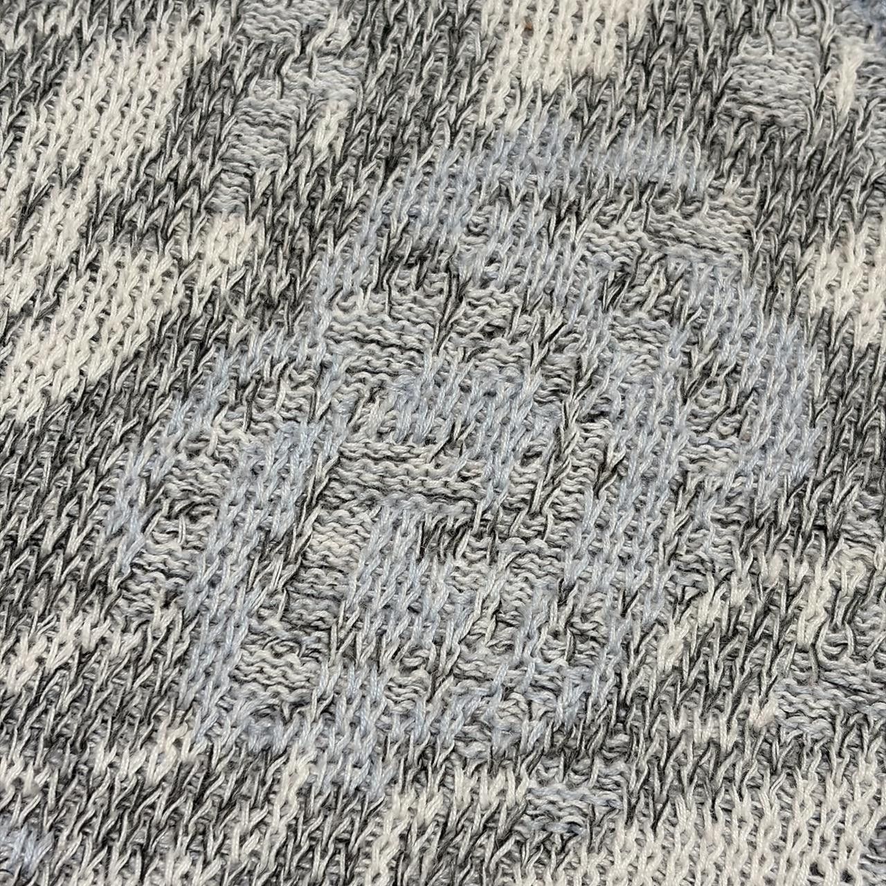 Vintage Vtg Saturdays Sweater Mens Large Gray Blue Abstract Knit Size US L / EU 52-54 / 3 - 6 Thumbnail