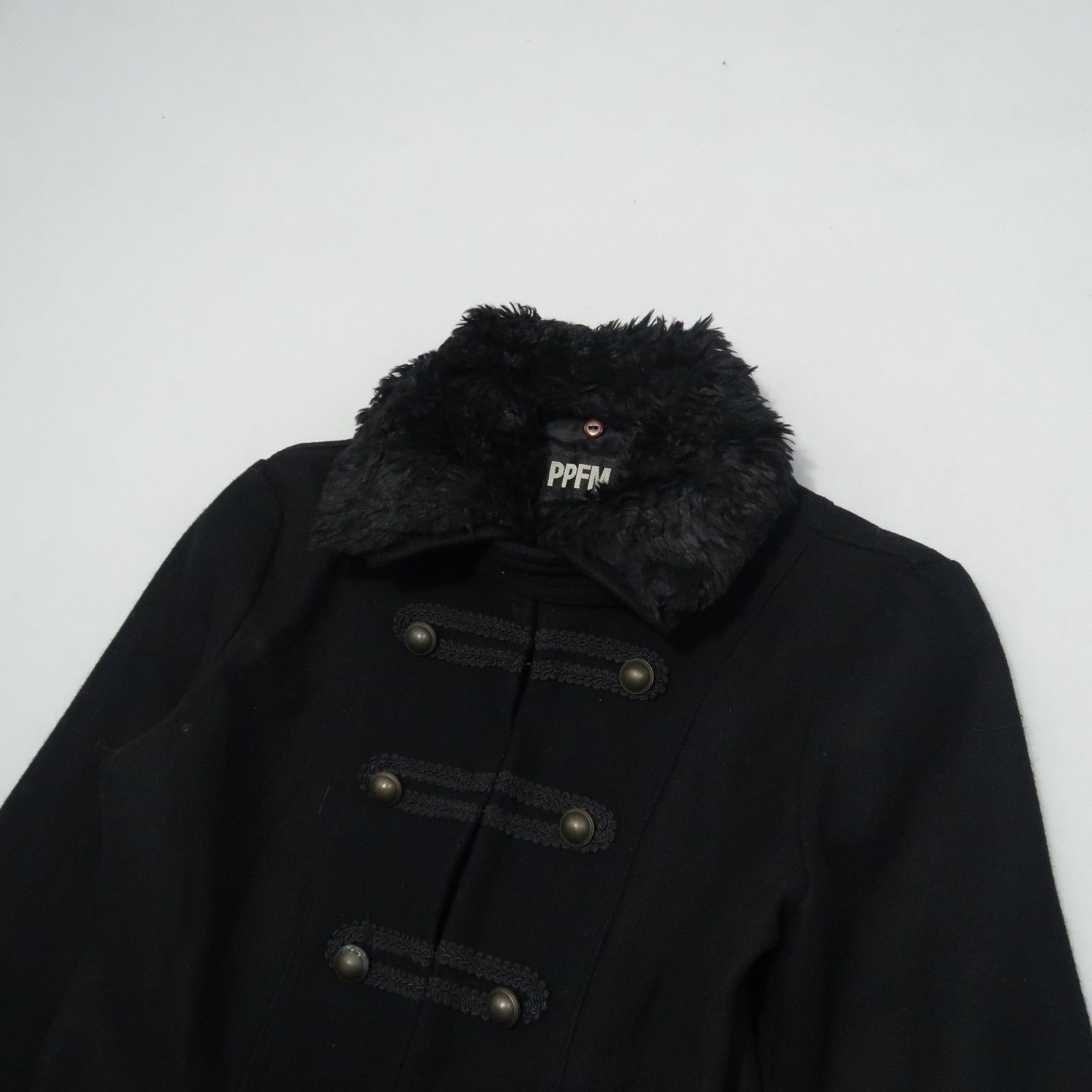 14th Addiction 2000s PPFM - Napoleon Wool Jacket Detachable Fur Size US S / EU 44-46 / 1 - 4 Thumbnail