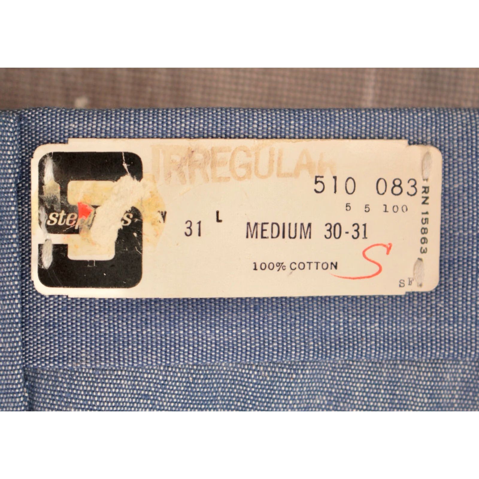 Vintage Stephens 60s 70s Pants Shirt? No, Trousers — VTG 1960s 1970s Blue Cotton NOS Sz 31x30 Men’s Vintage Jeans/ Pants Size US 31 - 4 Thumbnail