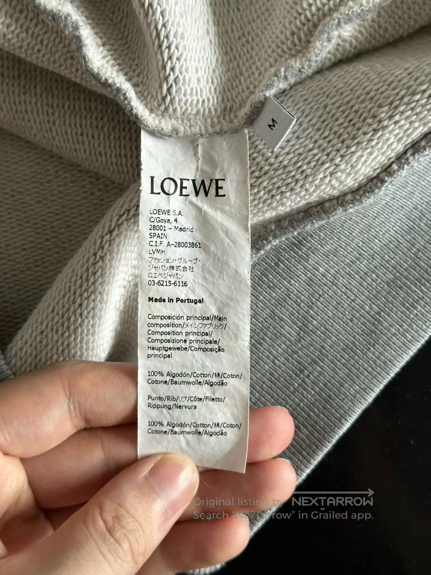 Loewe Loewe Grey Color Block Embroidered Sweatshirt| Size US M / EU 48-50 / 2 - 4 Thumbnail