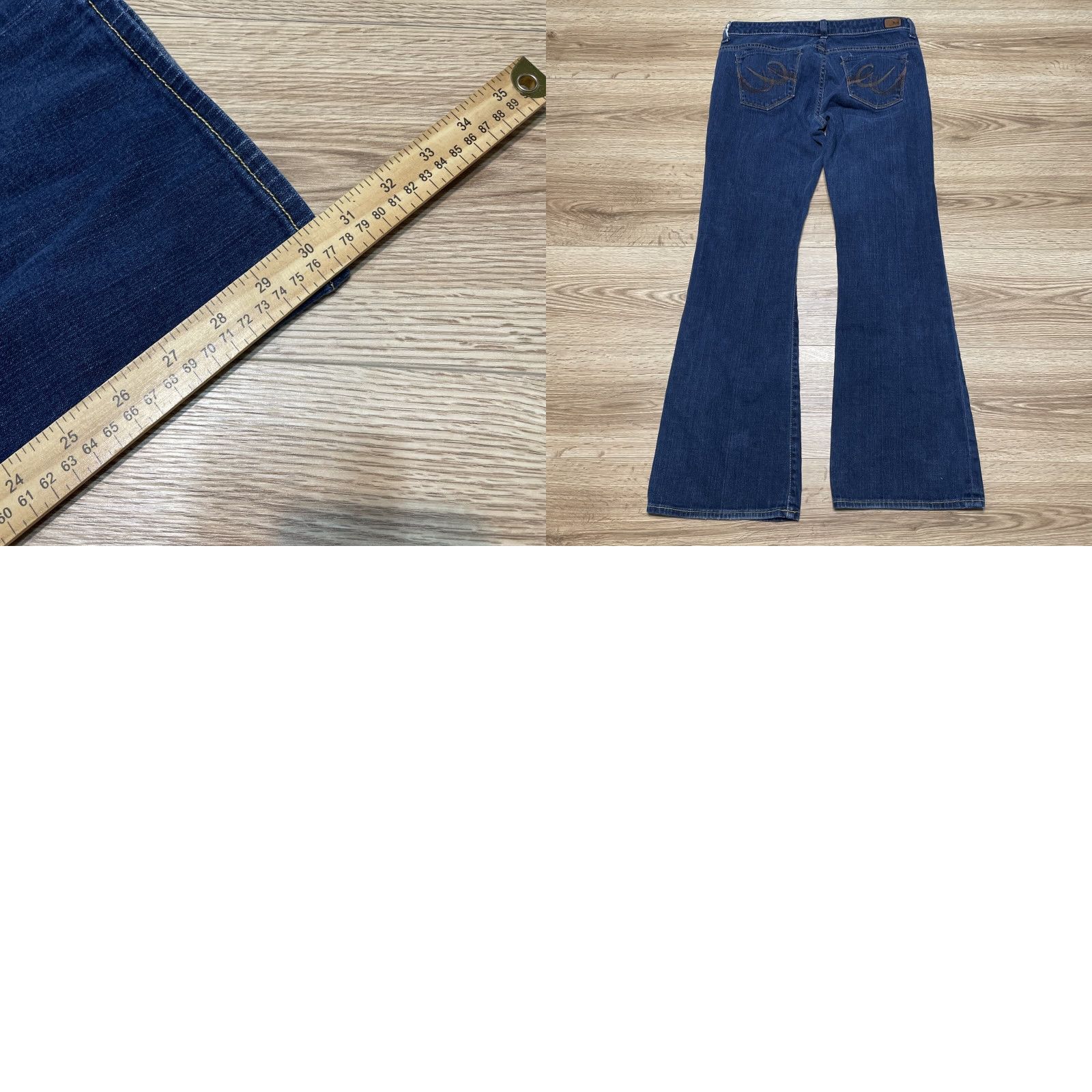 Denime X2 Women’s Low Rise Flare Leg Denim Jeans Size 10 Blue Size 32" / US 10 / IT 46 - 8 Thumbnail