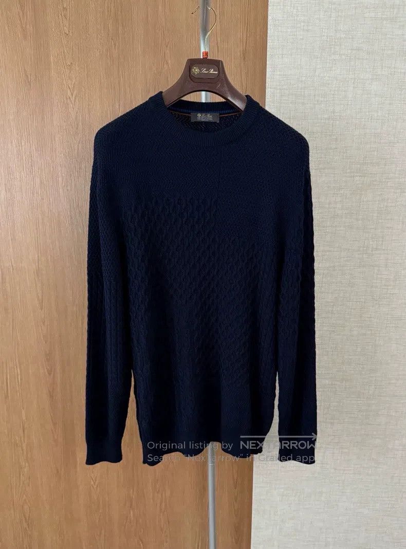 Loro Piana Loro Piana 12 Micron Ultrafine Merino Wool Thick Twist Kni Size US L / EU 52-54 / 3 - 1 Thumbnail
