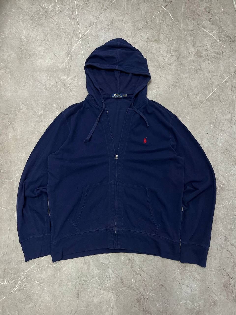 Polo Ralph Lauren Polo Ralph Lauren Zip Up Hoodie Pony Sweatshirt Navy Blue XL Size US XL / EU 56 / 4 - 2 Thumbnail
