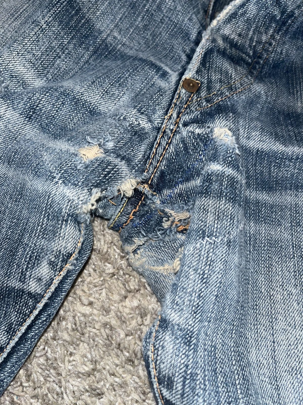 Evisu Rare Evisu Stitched Green Daicock Denim Size US 31 - 7 Thumbnail