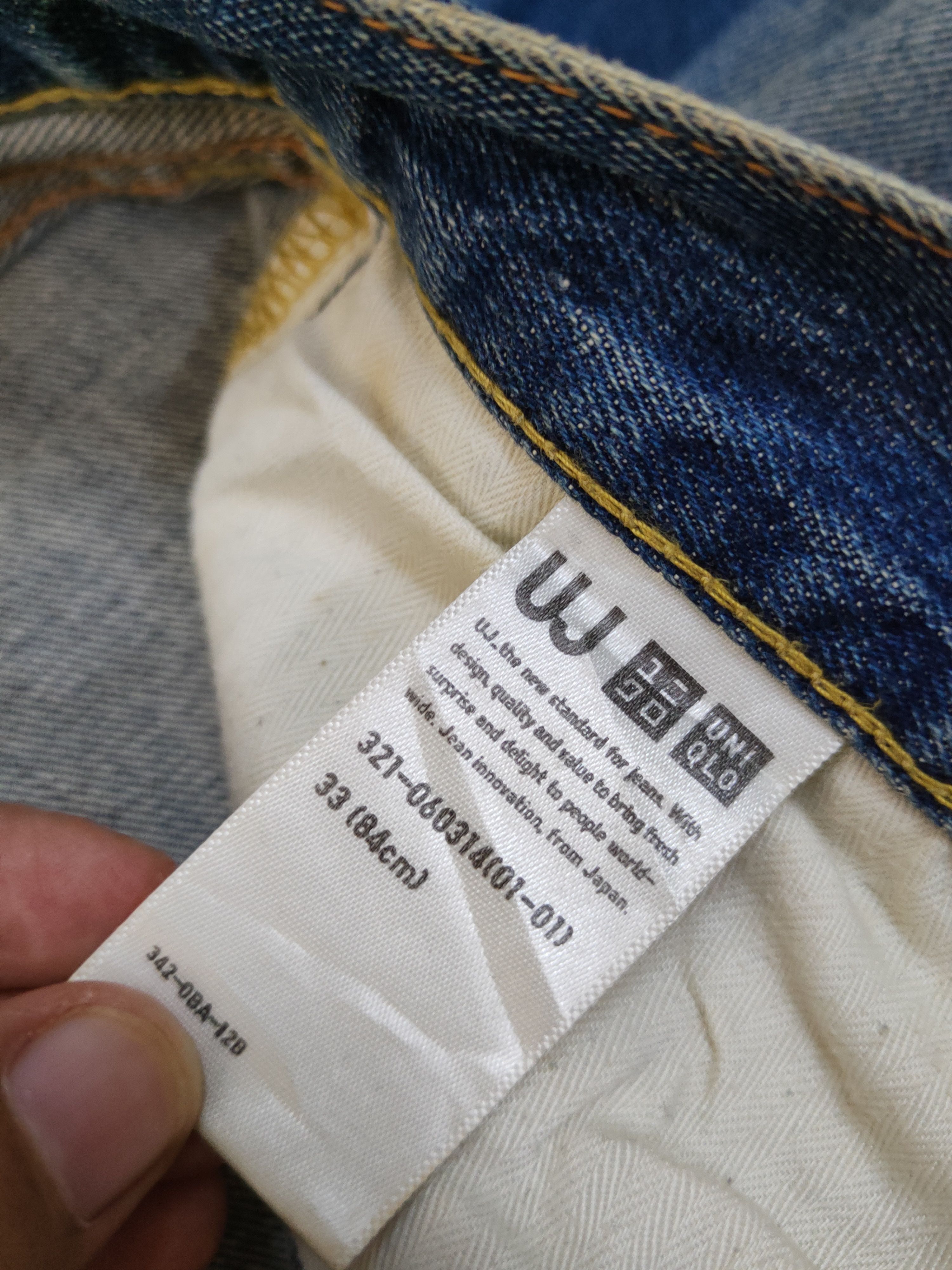 Japanese Brand Uniqlo Blue Distressed Ripped Jeans #W1307 Size US 33 - 11 Thumbnail
