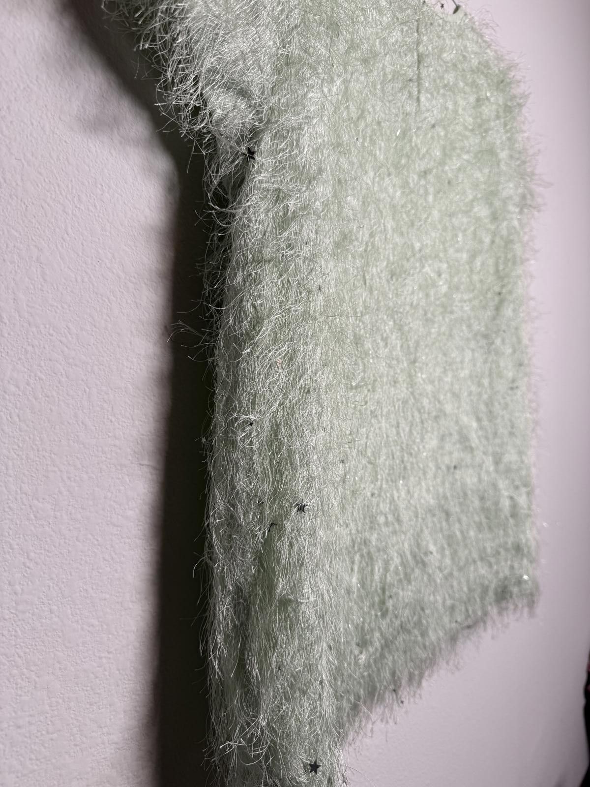 Ann Taylor Ann Taylor Fluffy Furry Green Top Size S / US 4 / IT 40 - 4 Thumbnail