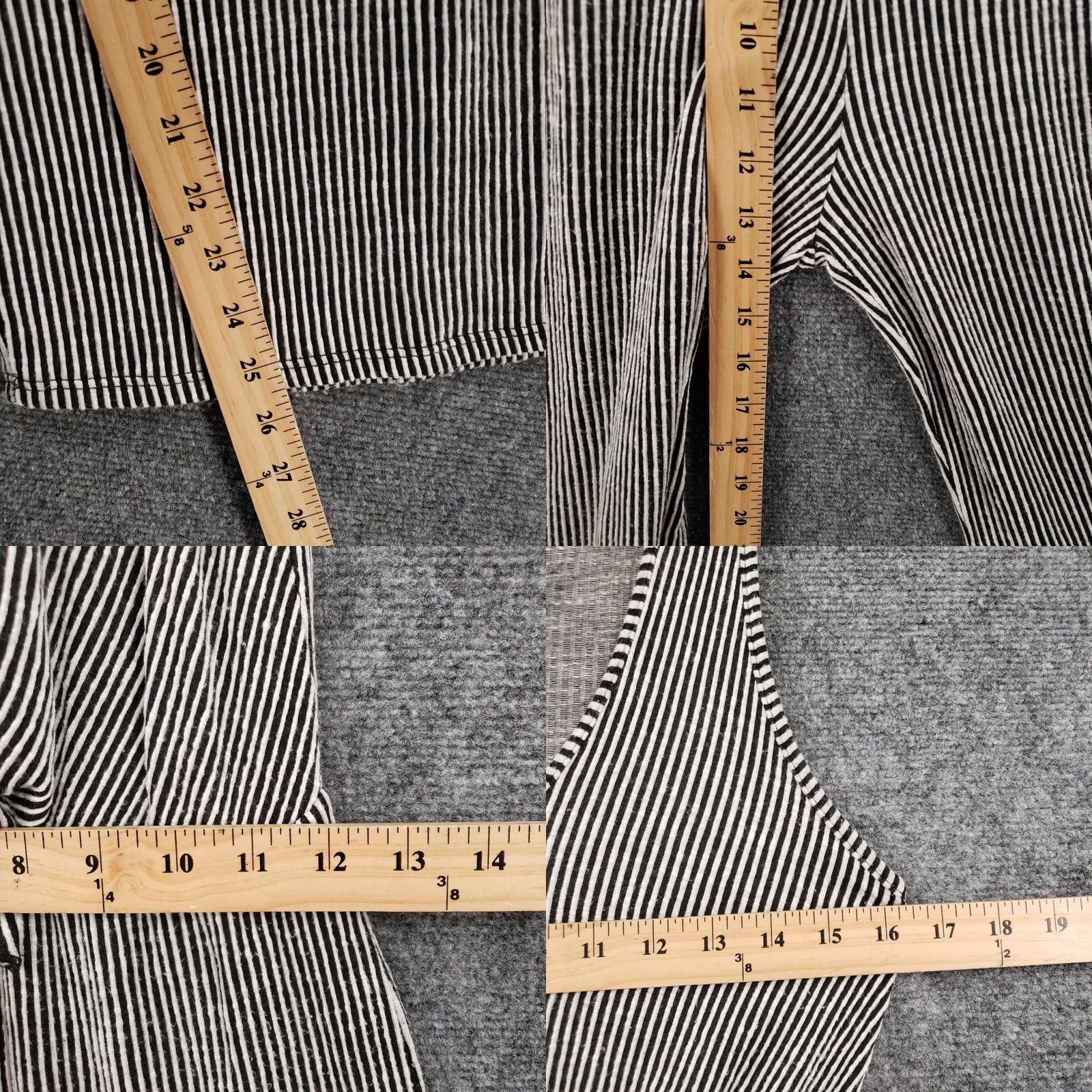 Vintage Caution To The Wind One Piece Womens M Medium Black Jumpsuit Striped Wide Leg Size 32" / US 10 / IT 46 - 8 Thumbnail