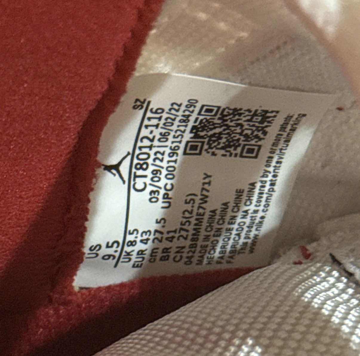 Jordan Brand Air Jordan 11 Retro “Cherry” – Size 9.5 (Used) | OG Box Size US 9.5 / EU 42-43 - 6 Thumbnail