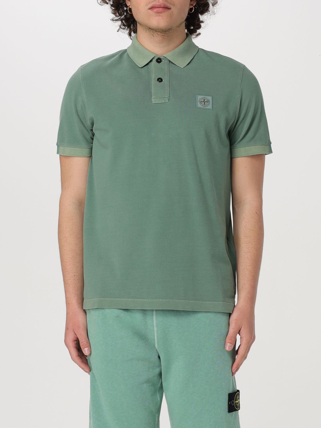 image of Stone Island Polo Shirt Men Green (Size Large)