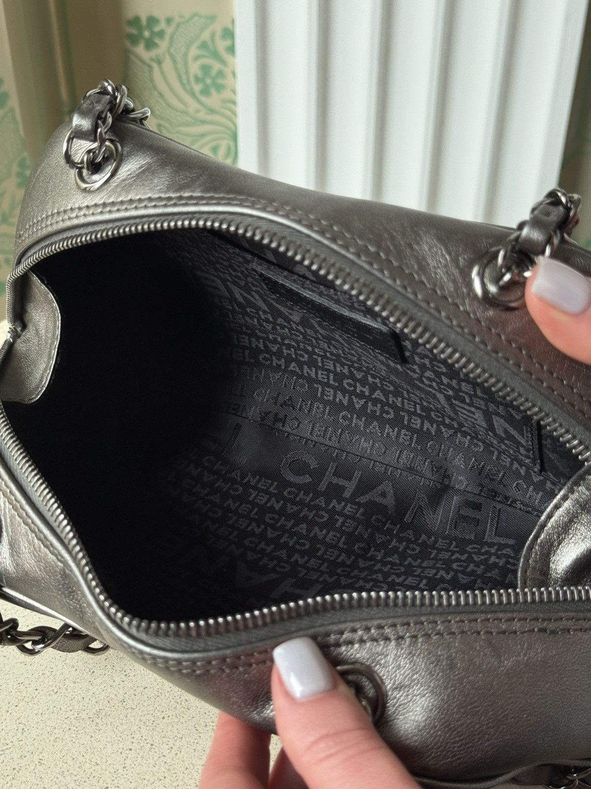 Chanel 2003 Chanel Small Metallic Leather Tassel Baguette Bag Size ONE SIZE - 8 Thumbnail