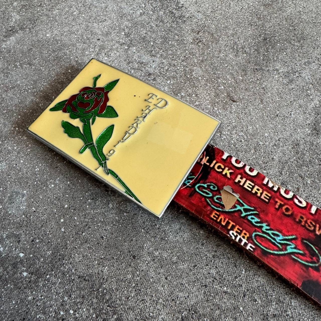 Ed Hardy ED HARDY Y2K VINTAGE LEATHER BELT Size ONE SIZE - 7 Thumbnail