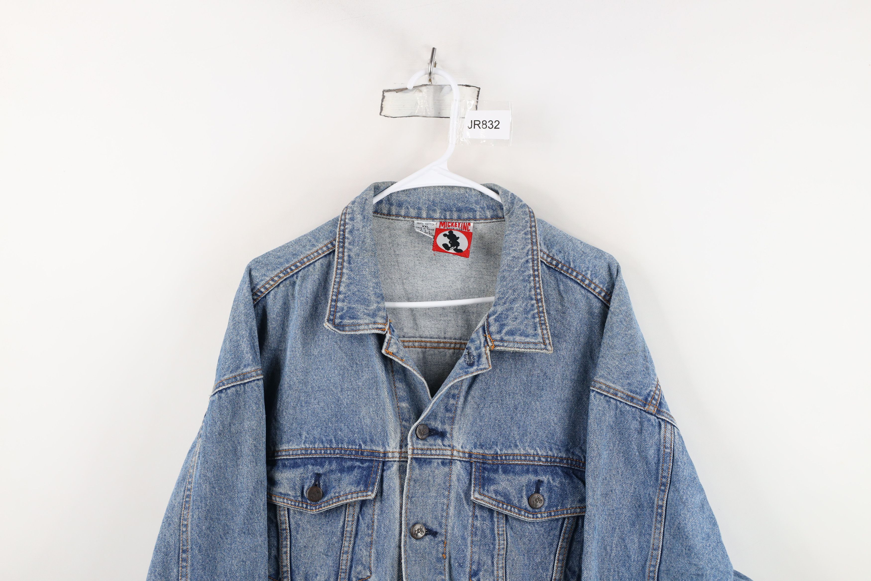 Disney Vintage 90s Disney Mickey Mouse Denim Jean Trucker Jacket Size US XXL / EU 58 / 5 - 3 Thumbnail