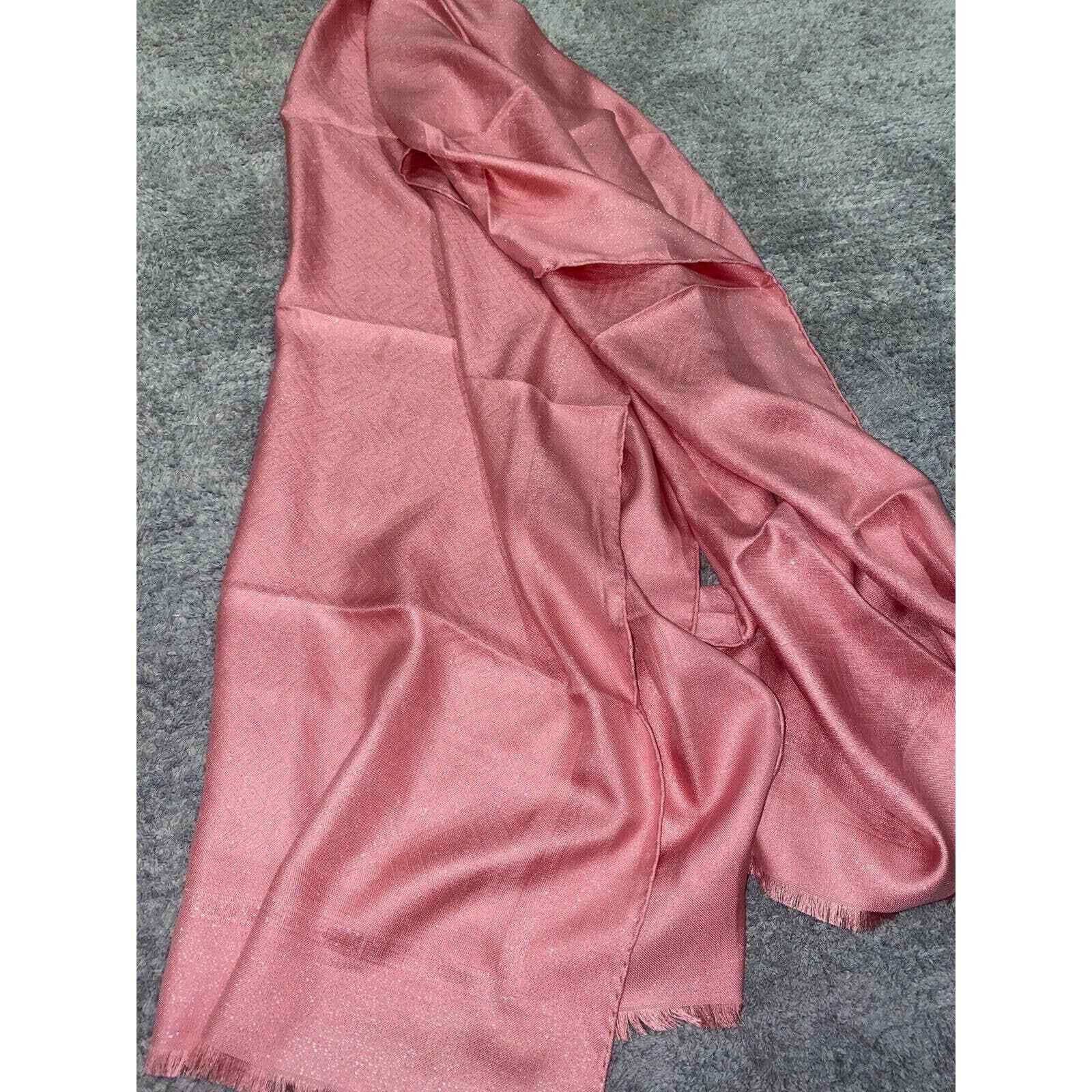 Fendi Fendi Monogram Logo Silk Fringe Hem Wrap Shawl Stole Scarf Size ONE SIZE - 6 Thumbnail