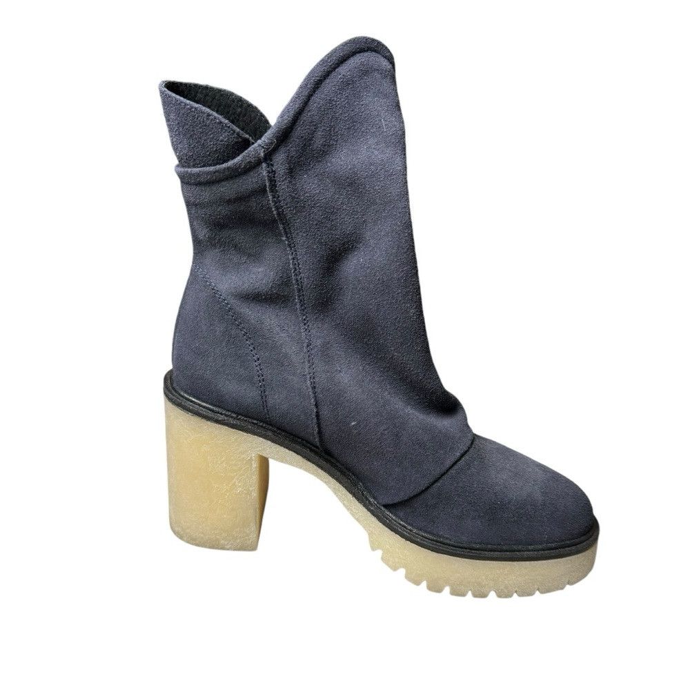 Free People New Free People Navy Suede Jack Zip Boots Size 38.5 Size US 8 / IT 38 - 3 Thumbnail