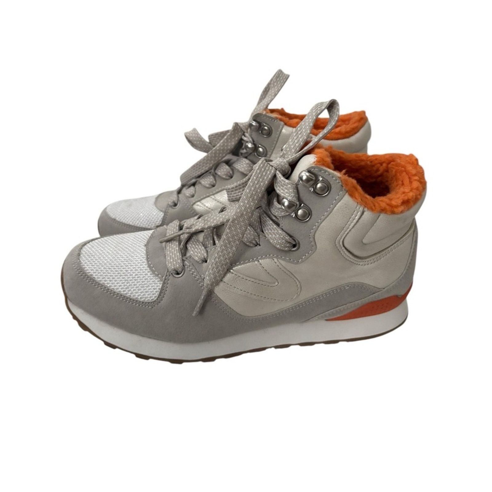 Tretorn NWT! Tretorn - Hightop Gray and Orange Sneakers Size US 6.5 / IT 36.5 - 2 Thumbnail