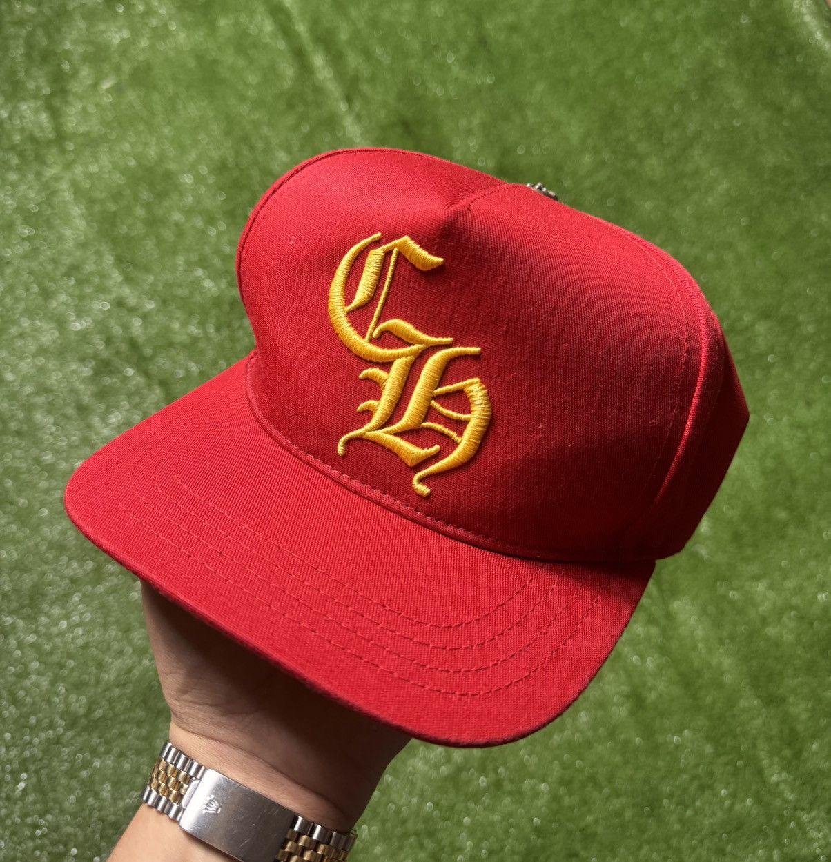 Chrome Hearts Red And Yellow Chrome Hearts Baseball Hat Size ONE SIZE - 1 Thumbnail