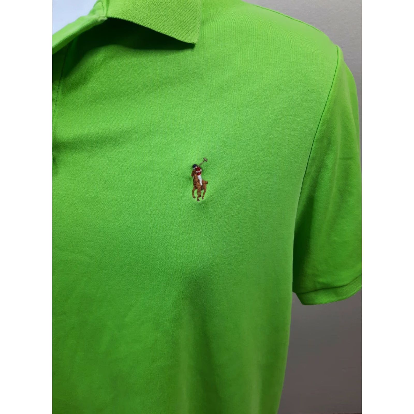 Polo Ralph Lauren Polo Ralph Lauren Polo Shirt Men Green S2 Pima Soft Touch Short Sleeve Golf Logo Embroidered L Size US L / EU 52-54 / 3 - 5 Thumbnail