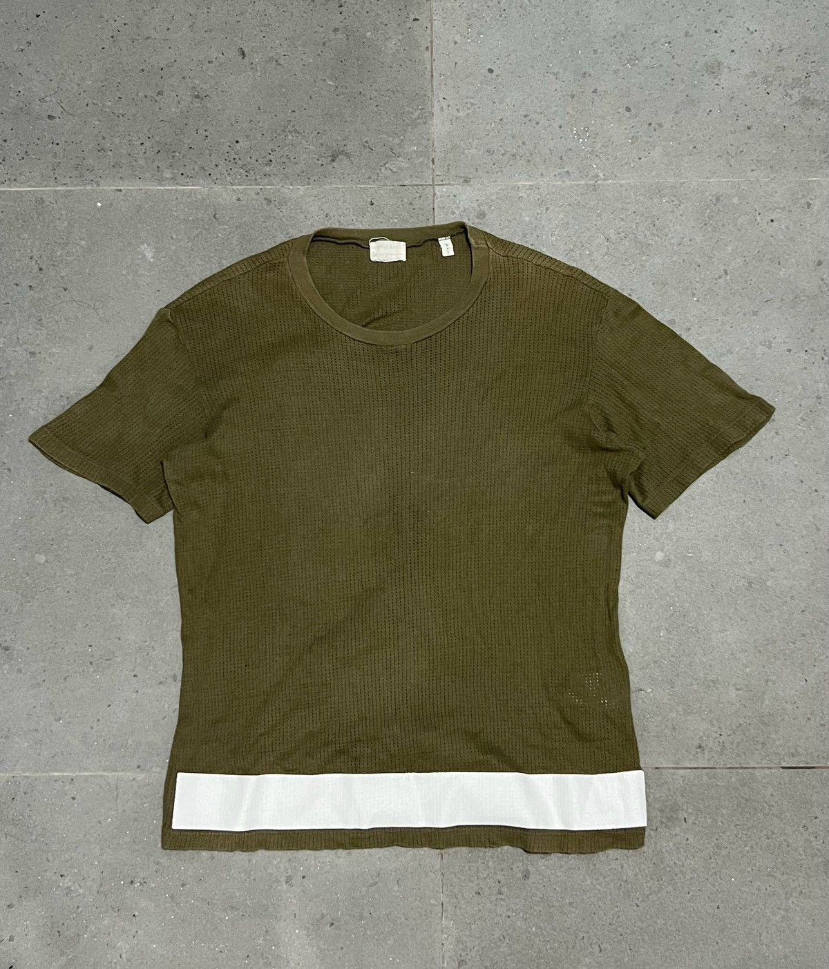image of Ss99 Helmut Lang Striped Shirt in Green, Men's (Size Medium)