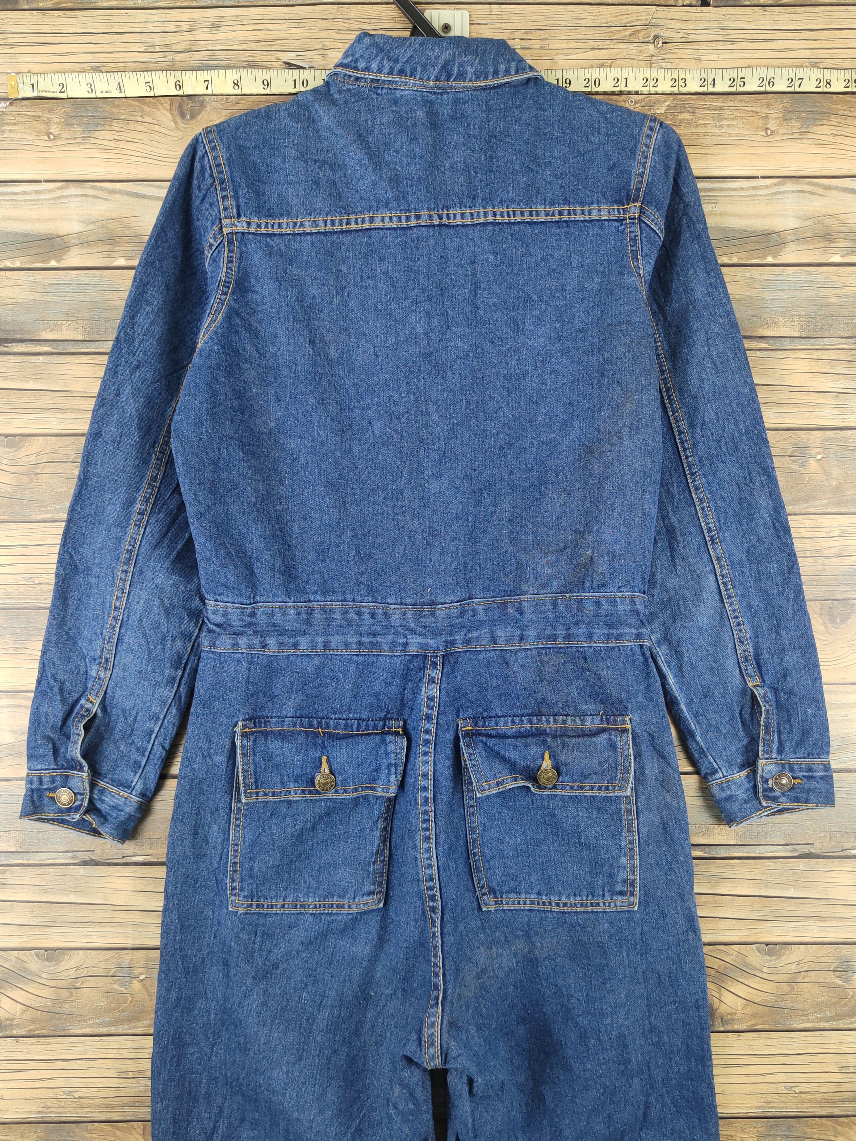 Japanese Brand × Vintage Vintage Japanese Brand Dark Blue Denim Coveralls Size 30" / US 8 / IT 44 - 14 Thumbnail