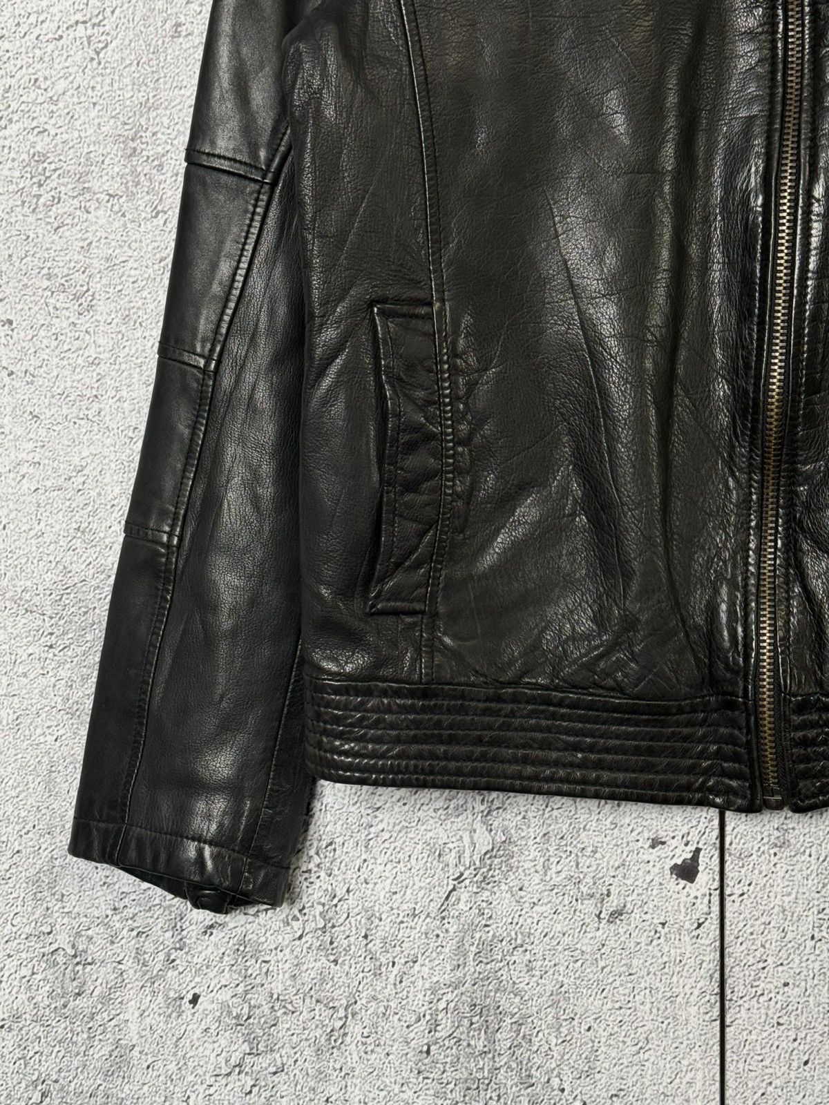 Wilsons Leather Vintage Wilsons Leather Black Biker Jacket Embroidered Flame Size US S / EU 44-46 / 1 - 17 Thumbnail