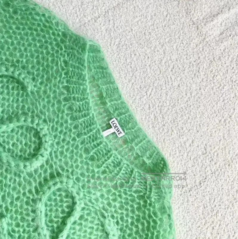 Loewe Loewe Light Green Mohair Knit Sweater . Size XS / US 0-2 / IT 36-38 - 3 Thumbnail
