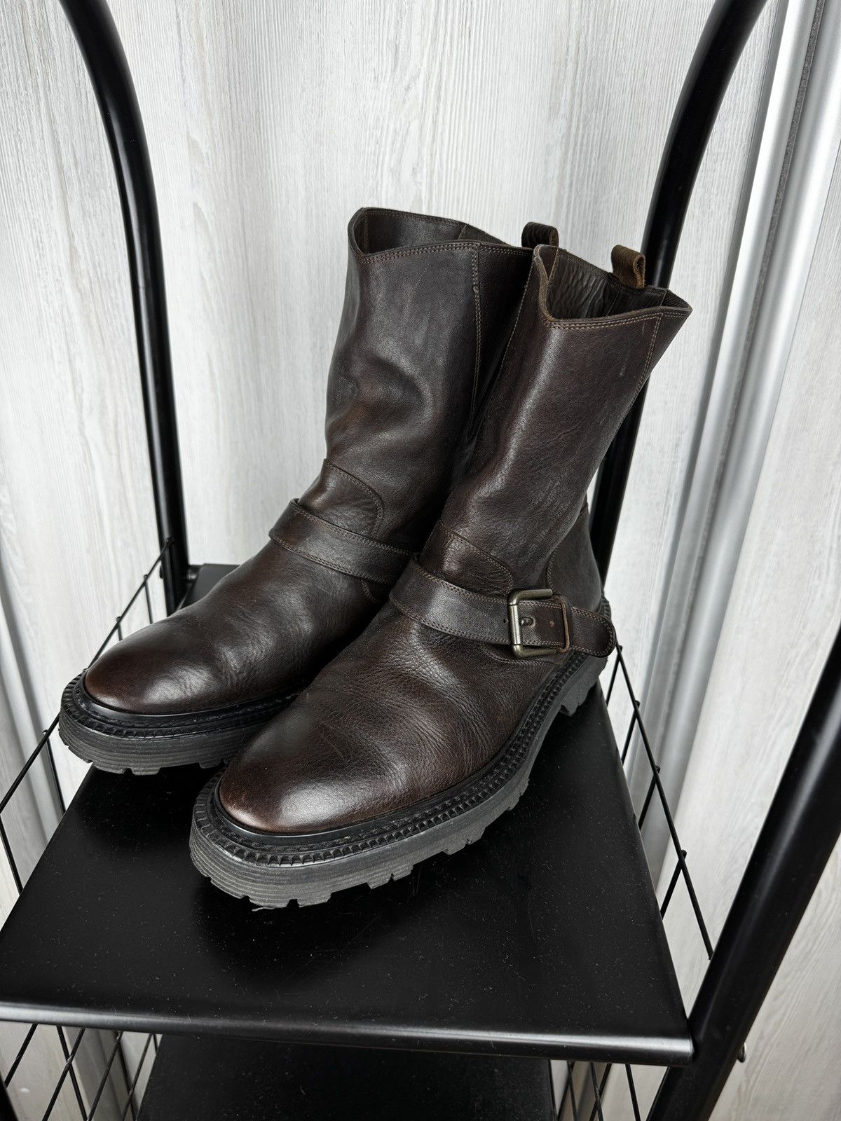 Dolce & Gabbana Dolce & Gabbana Brown Leather Biker Boots men’s size UK 8.5 Size US 9.5 / EU 42-43 - 5 Thumbnail