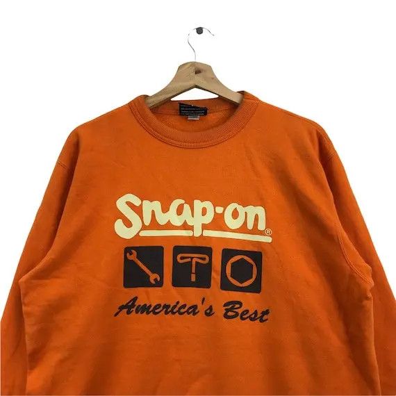 Vintage Vtg 90’ SNAP-ON AMERICA Best Tools Sweatshirt Pullover Size US L / EU 52-54 / 3 - 3 Thumbnail