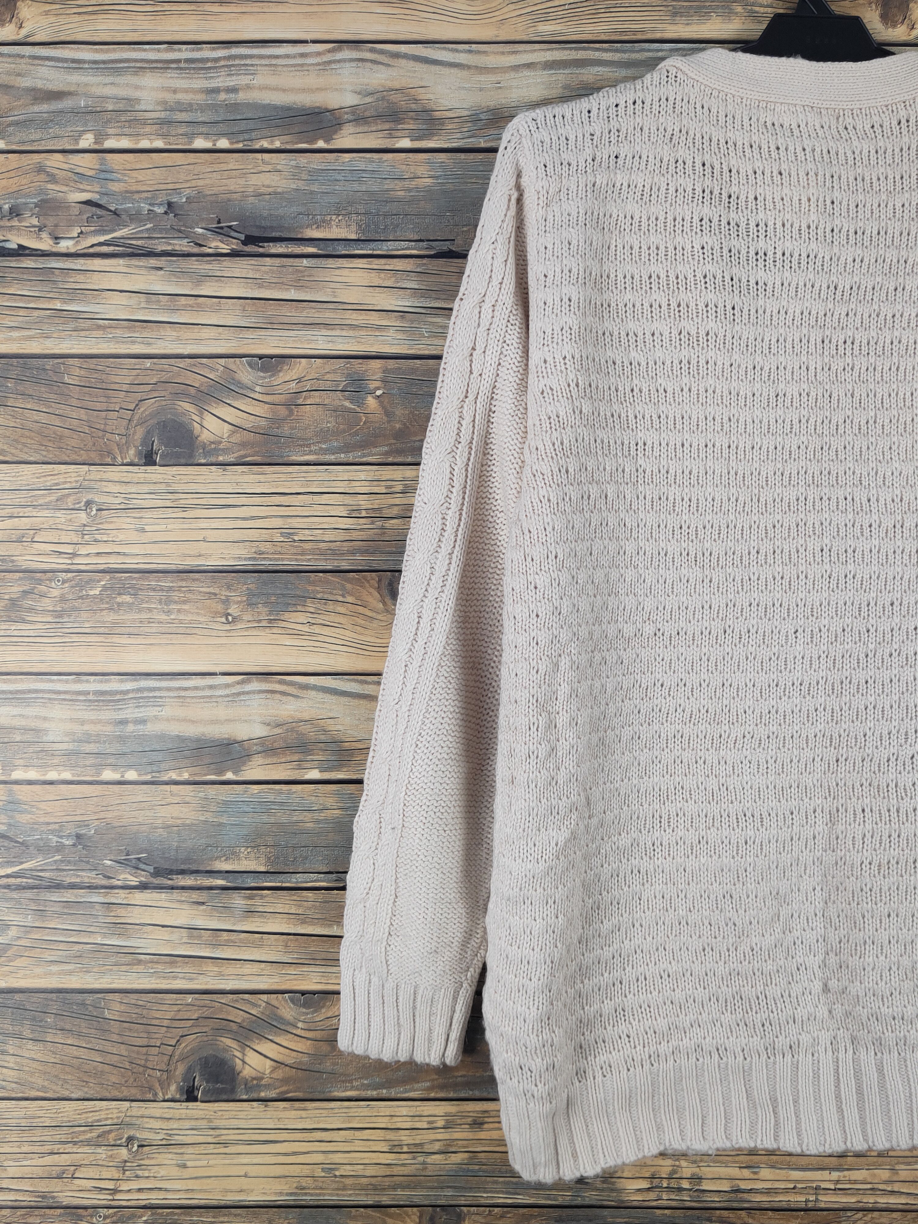 Aran Isles Knitwear Japanese Brand Beige cable Knitwear Cardigan #W1749 Size US M / EU 48-50 / 2 - 8 Thumbnail
