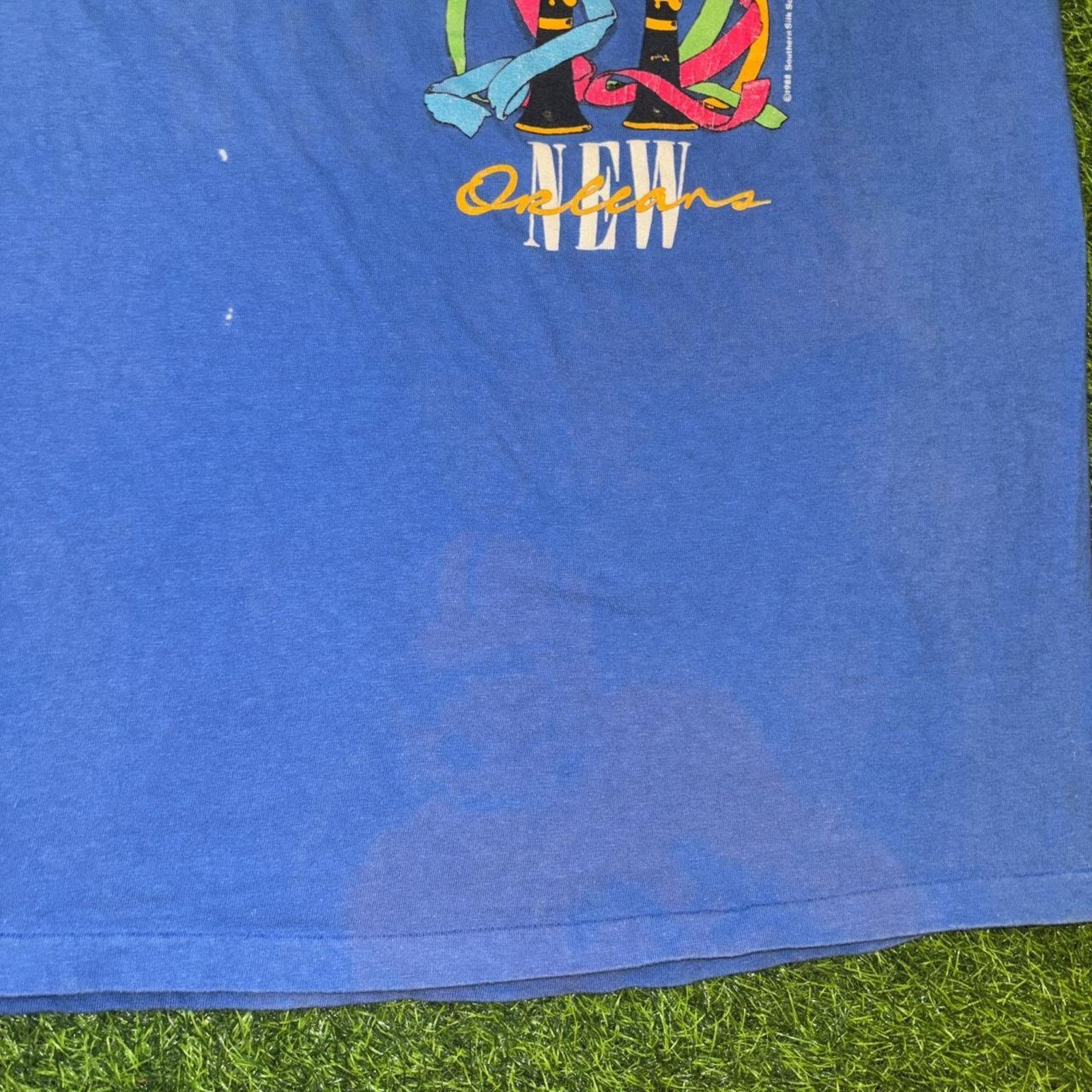 Other Blue 80s Vintage New Orleans Graphic Tee Size US XL / EU 56 / 4 - 7 Thumbnail