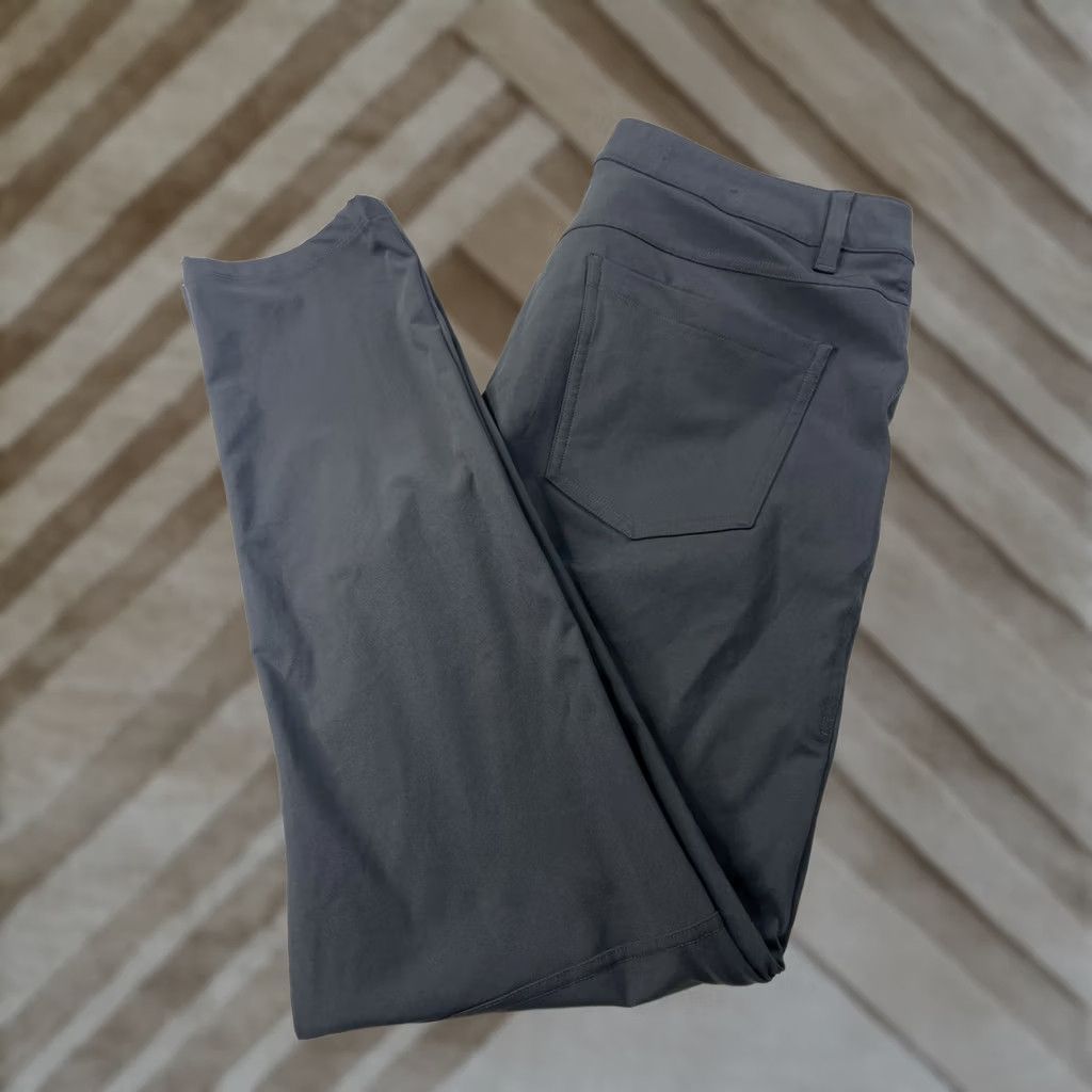 Lululemon Lululemon ABC Pants Mens 33 Gray Slim Fit 5 Pocket Warpstreme Trouser Size US 33 - 1 Thumbnail