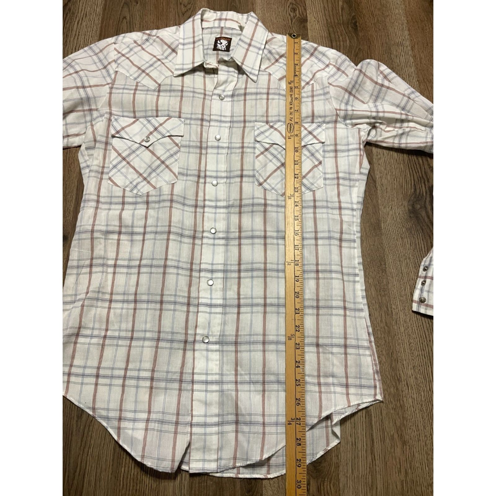Armani Karman Shirt Women's Size S Gray White Red Plaid Button Up Size S / US 4 / IT 40 - 7 Thumbnail