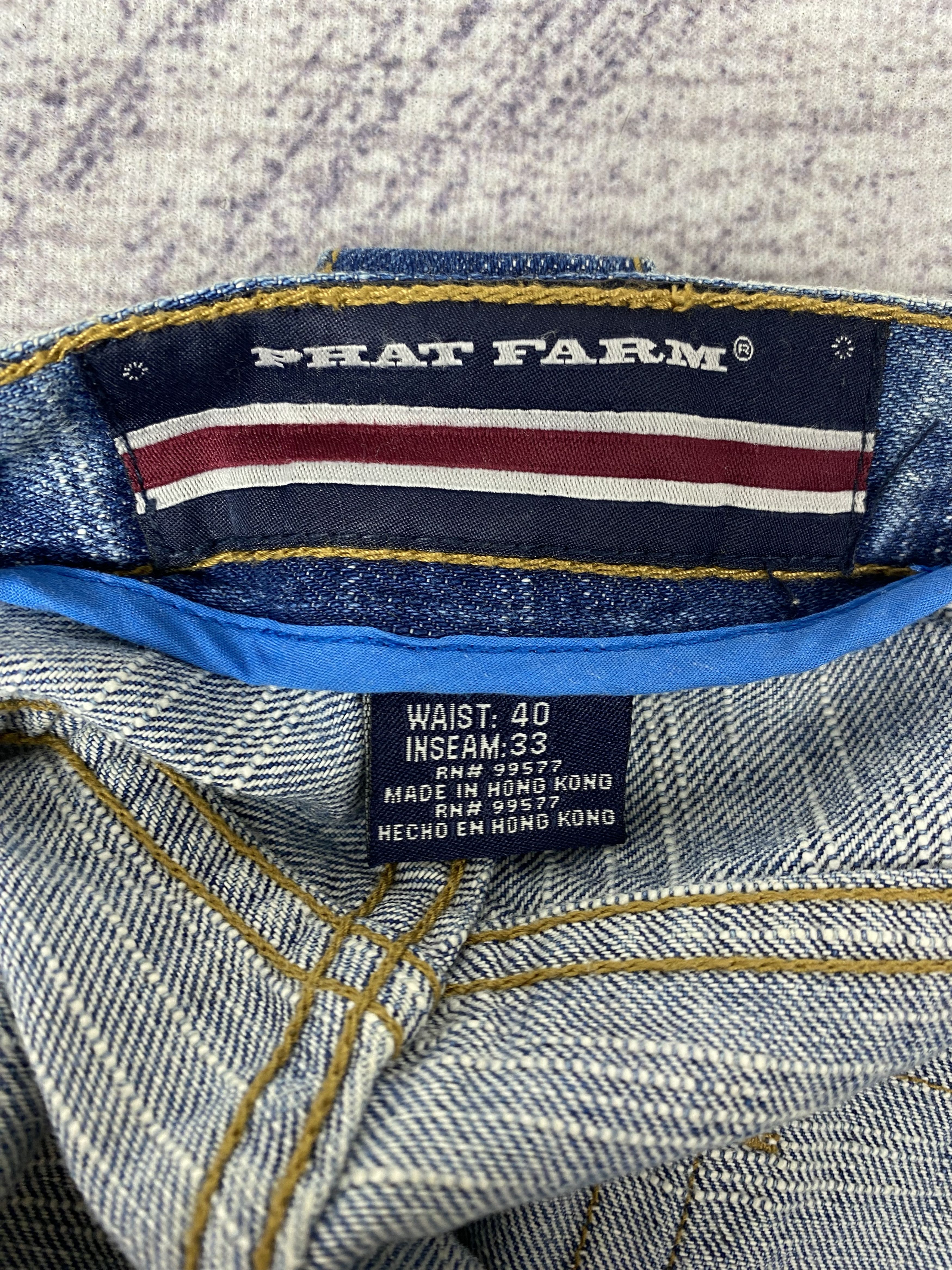 Phat Farm Vintage Phat Farm Y2K Baggy Hip Hop Denim Jeans P0488 Size US 40 / EU 56 - 13 Thumbnail