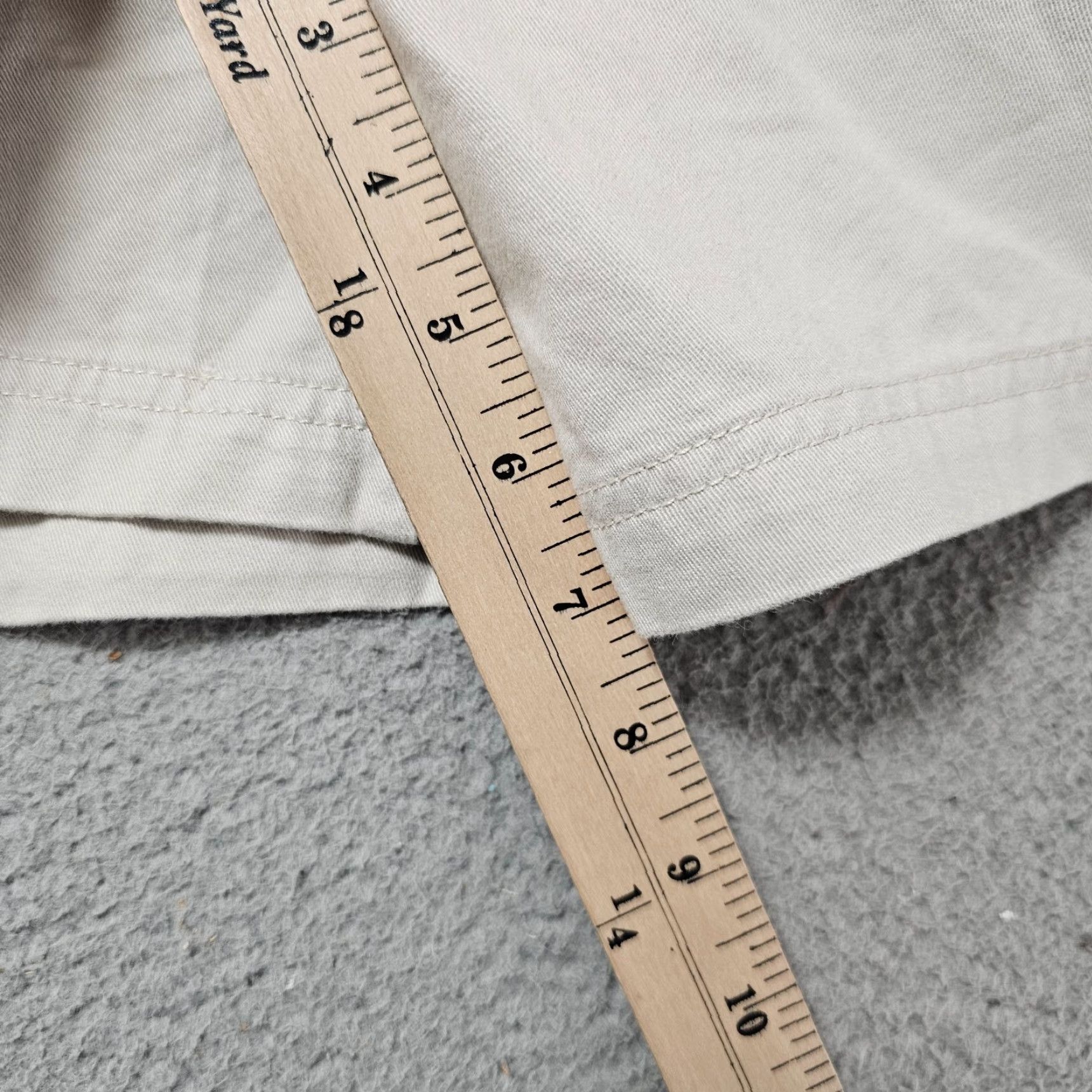 Vintage Natural Issue Shorts Mens 40 Stone Beige Cotton Cargo 7" Inseam Chinos Outdoor Golf Slim Regular Waist 40 Size US 40 / EU 56 - 6 Thumbnail