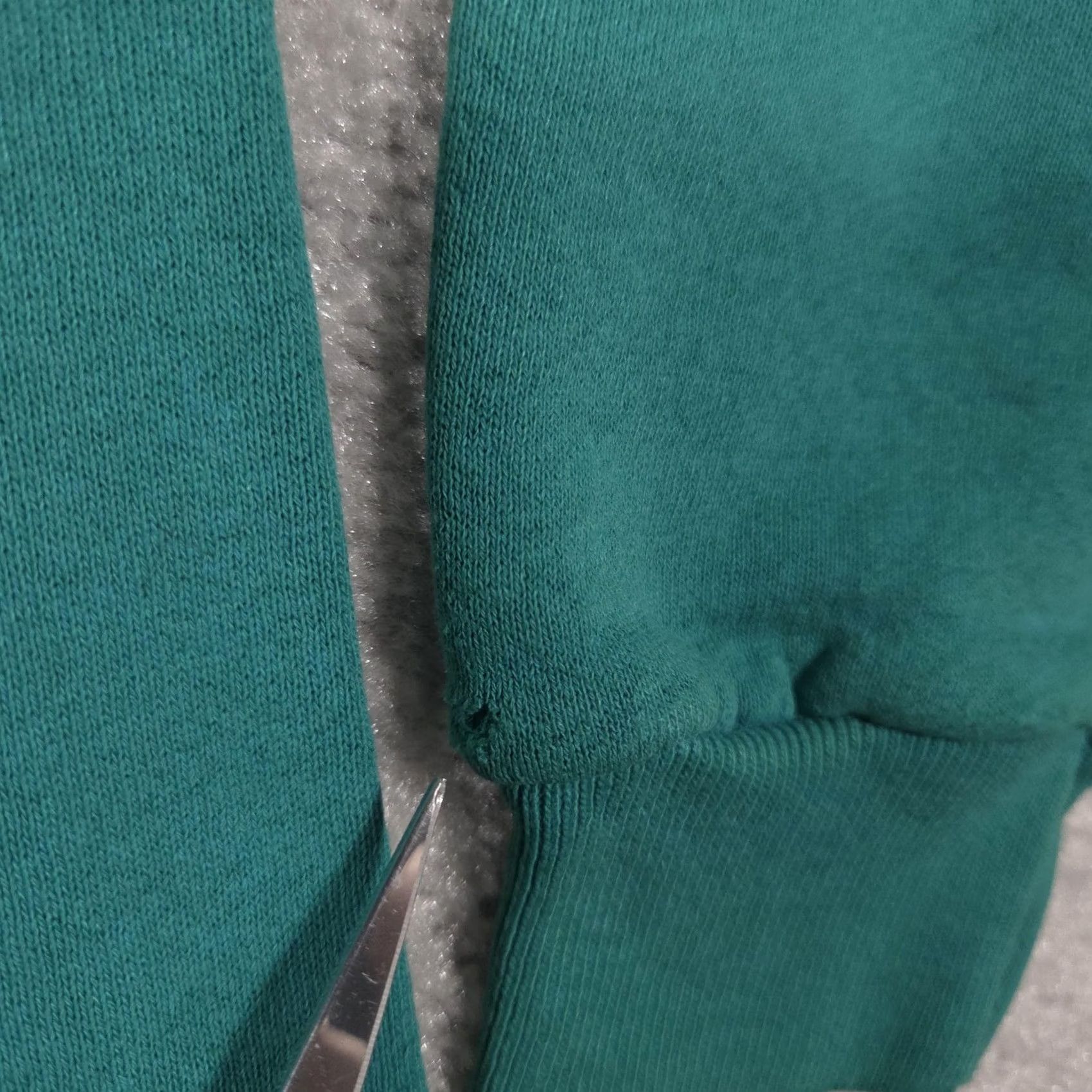 Vintage Riders Sweatshirt Womens XL Green Mock Neck Heavyweight Fleece Pullover Made USA Size XL / US 12-14 / IT 48-50 - 4 Thumbnail