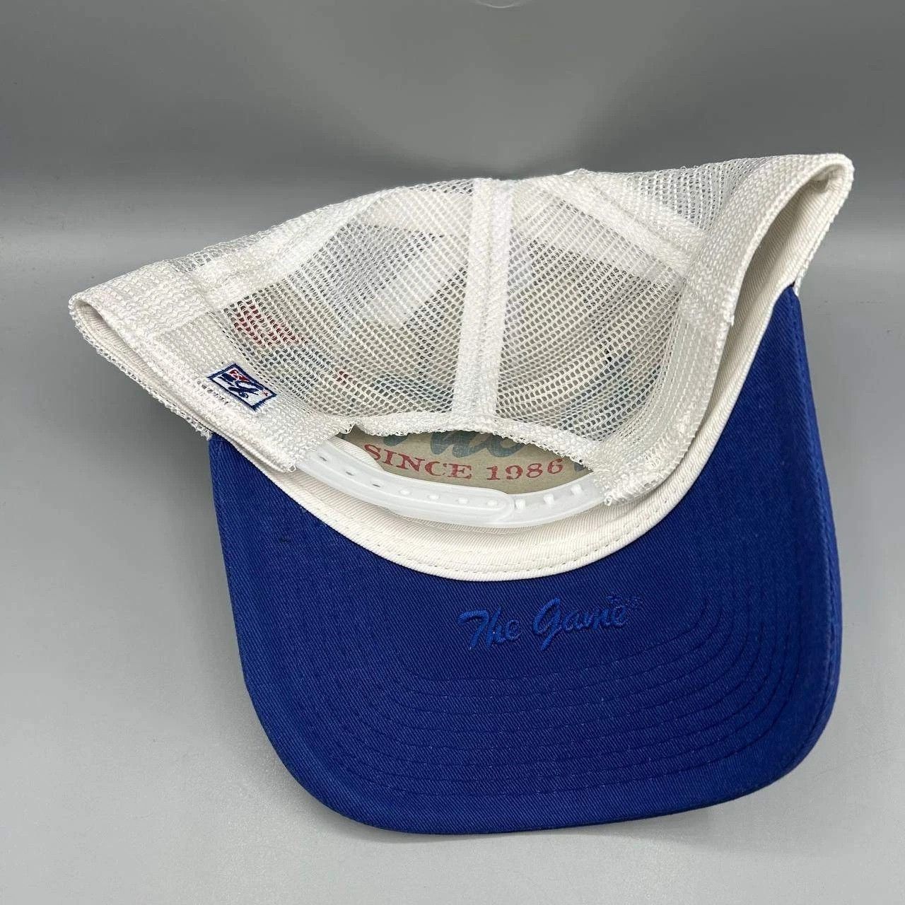 The Game Vintage Kansas Jayhawks Trucker Hat Men NCAA Snap Back Cap Size ONE SIZE - 8 Thumbnail