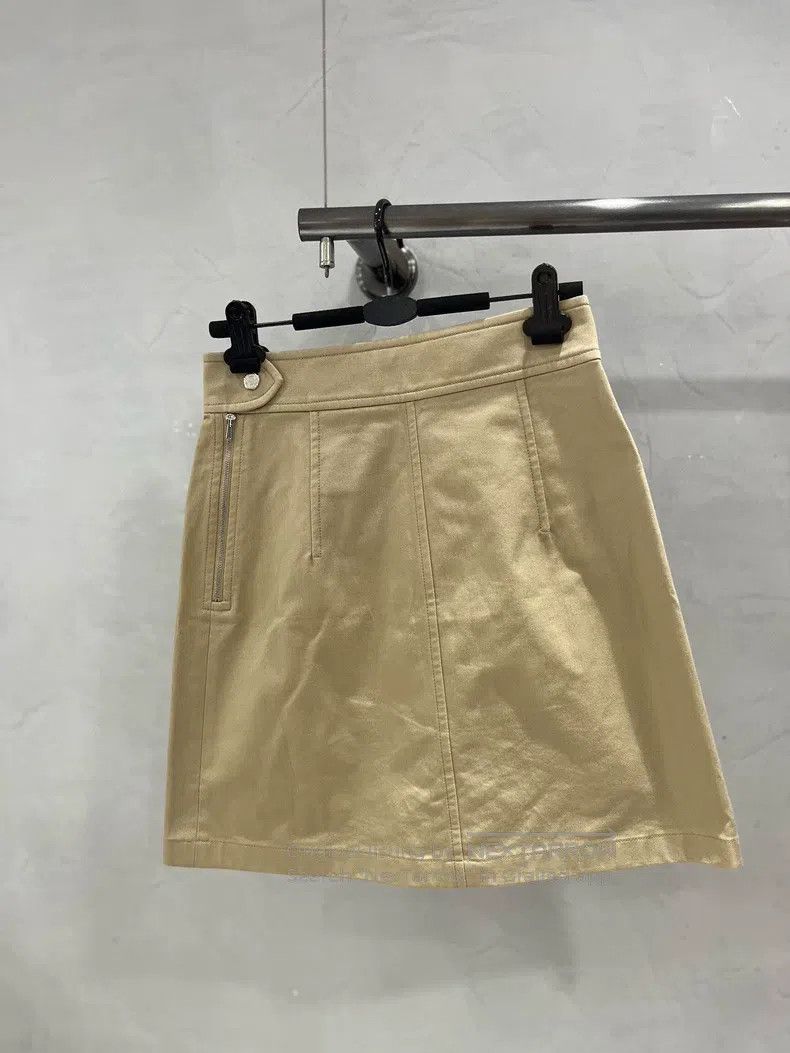 Hermes Hermes Beige A-line short skirt Size 42" / US 20 - 2 Thumbnail