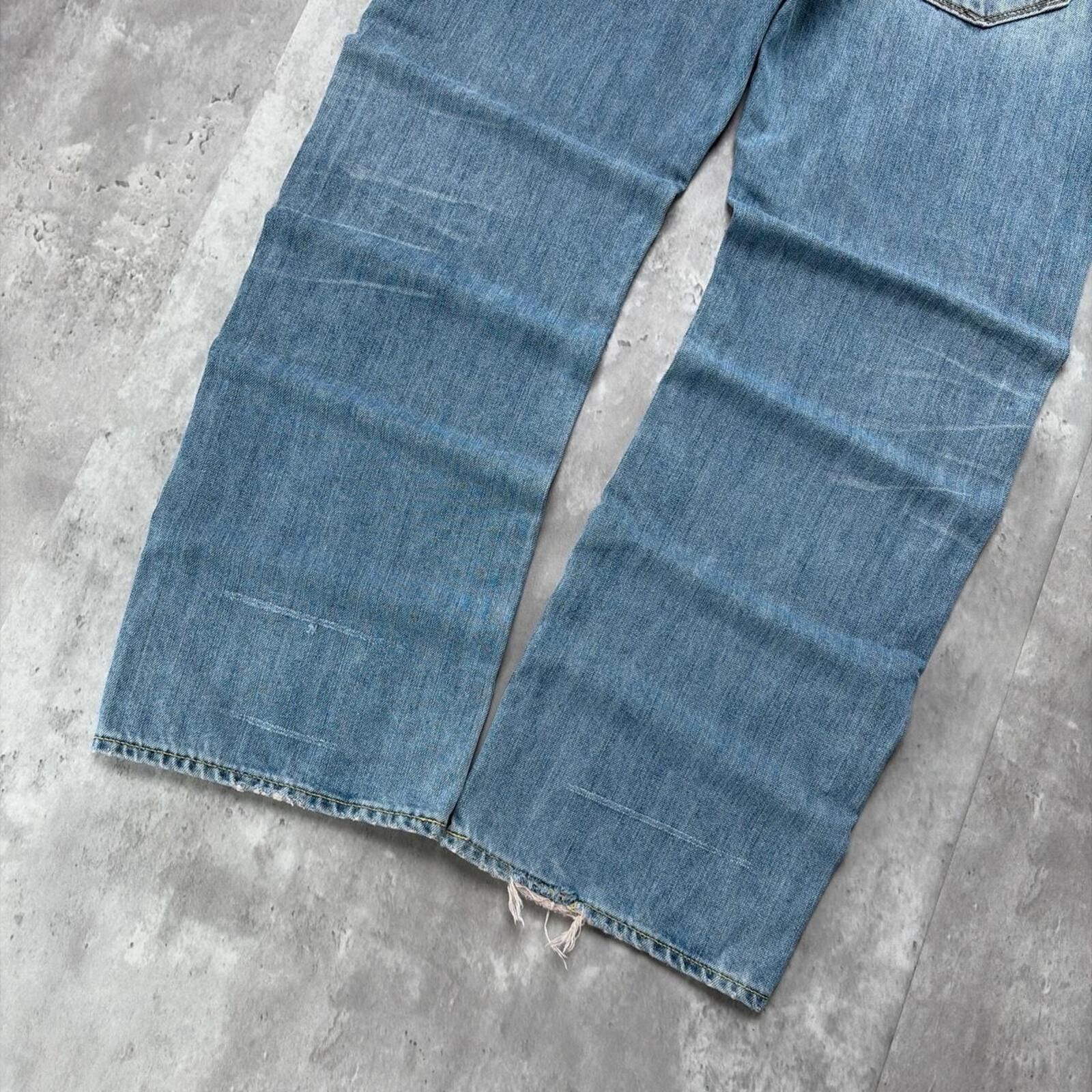 Ed Hardy Y2K Light Wash Ed Hardy Grunge Straight Denim Jeans Size US 36 / EU 52 - 4 Thumbnail
