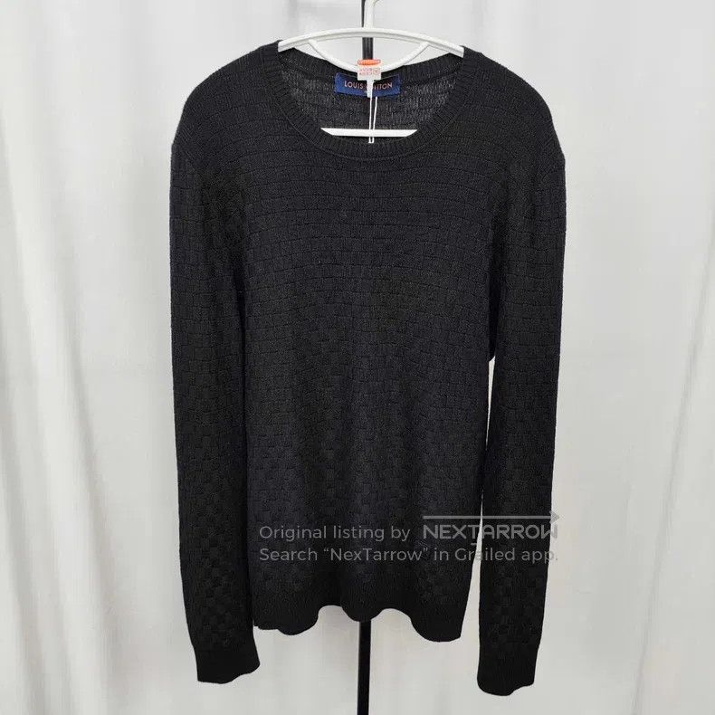 Louis Vuitton Louis Vuitton Knit dark check sweater Size US L / EU 52-54 / 3 - 1 Thumbnail