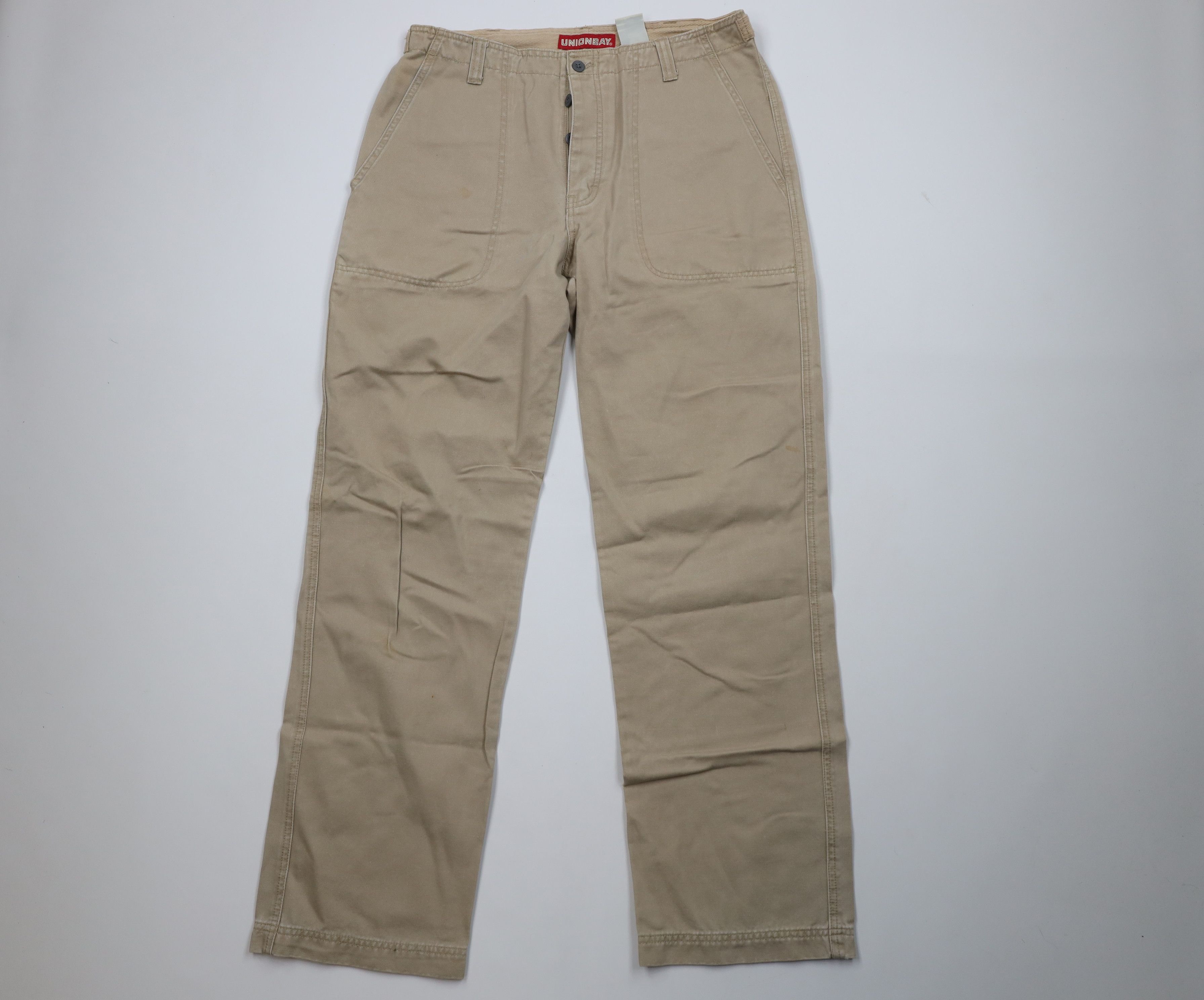 UNIONBAY Vintage 90s Y2K Unionbay Babydoll Button Fly Wide Leg Pants Size 34" / US 12 / IT 48 - 1 Thumbnail