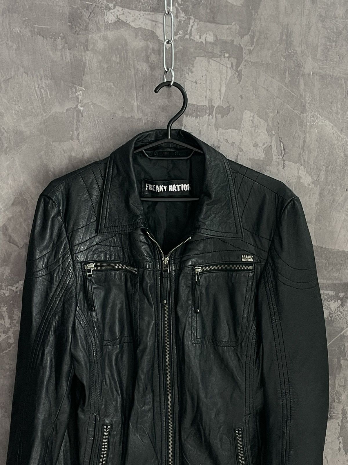 Hysteric Glamour Vintage Y2K Freaky Nation Black Woman Leather Jacket Size XL / US 12-14 / IT 48-50 - 2 Thumbnail