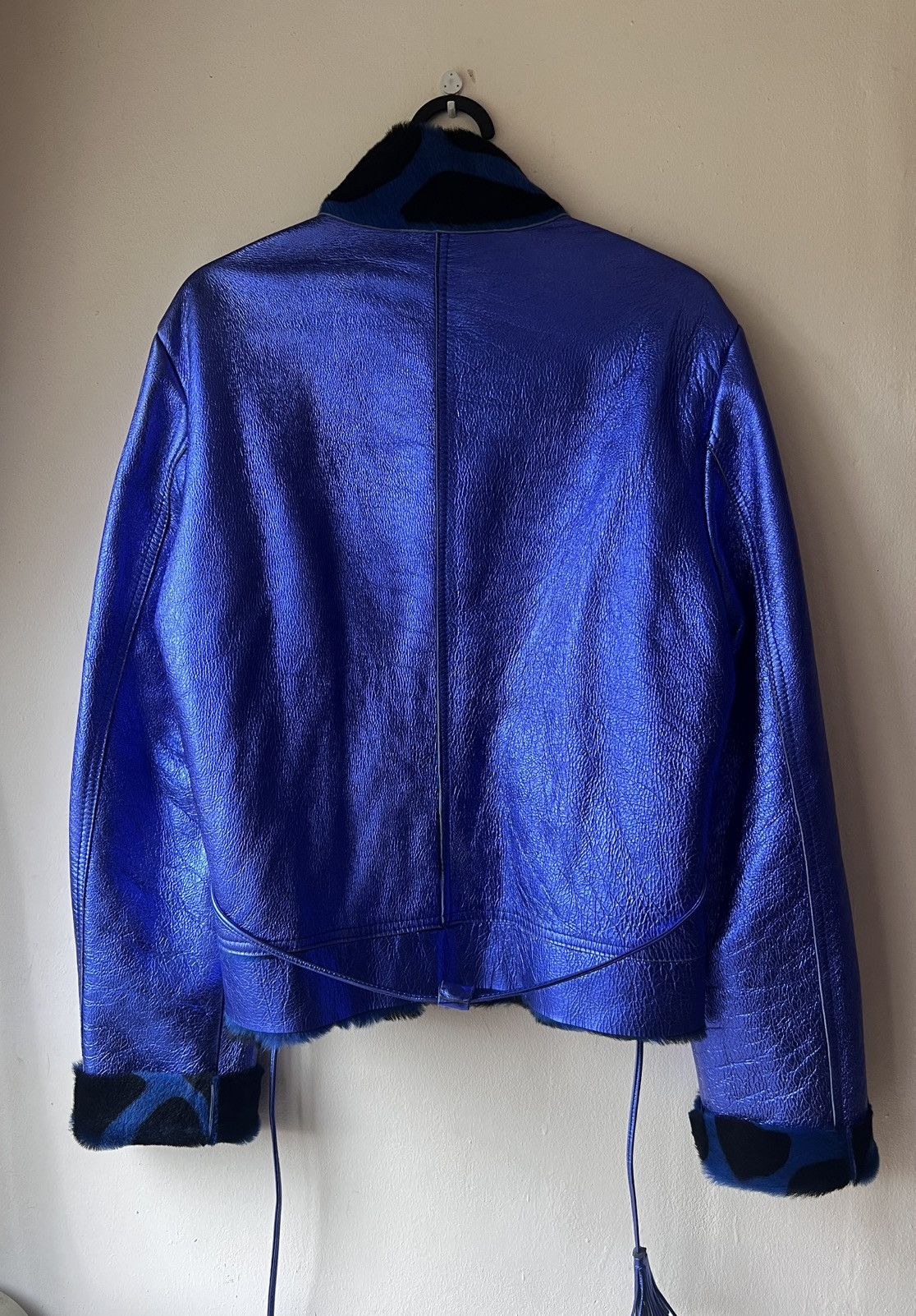 Versus Versace Versace Versus neon blue leopard pattern jacket Size L / US 10 / IT 46 - 9 Thumbnail