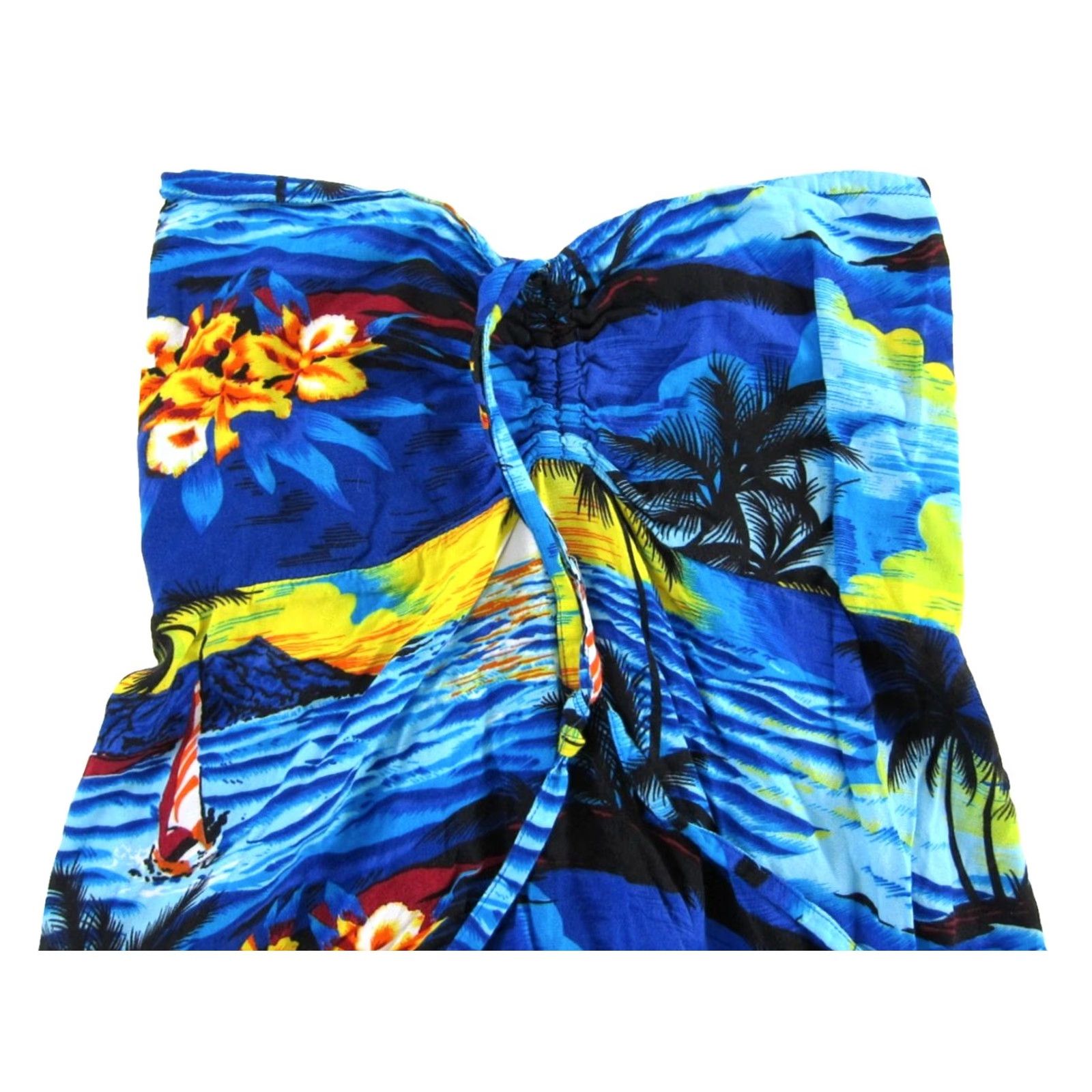 Vintage Sunny Island Hawaii Floral Strapless Short Sun Dress M Size 32" / US 10 / IT 46 - 4 Thumbnail
